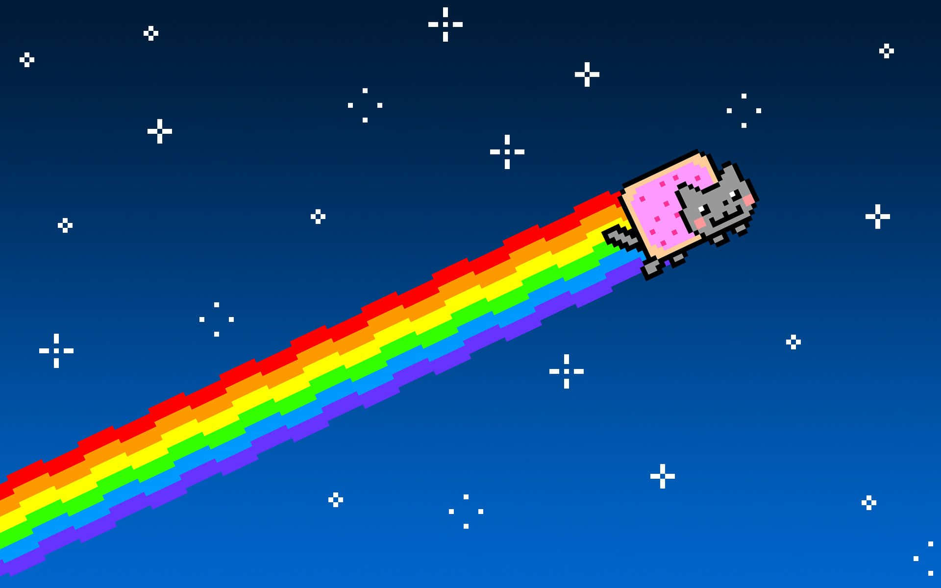 Pisica Flappy Nyan Galactică Fundal