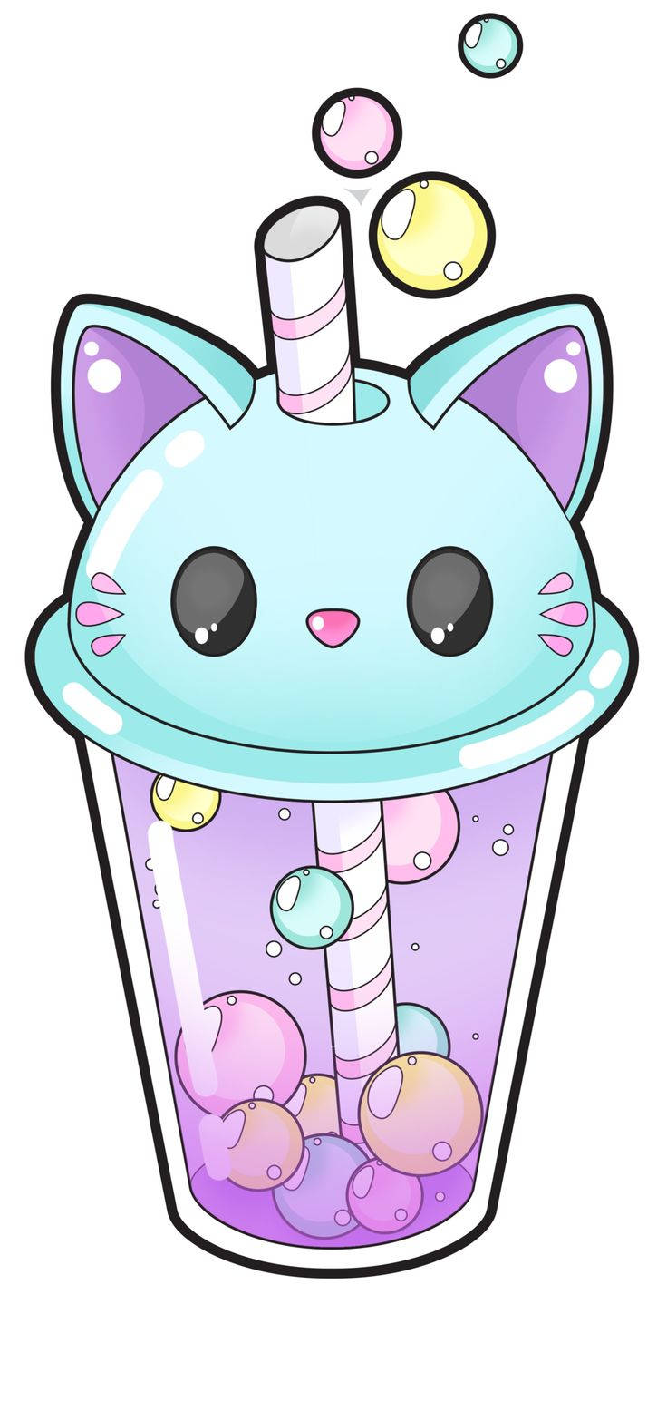 Pisica ia o pauză și se bucură de un delicios Bubble Tea Fundal