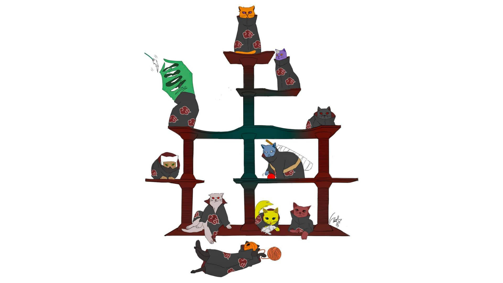 Pisici Akatsuki PC Fundal