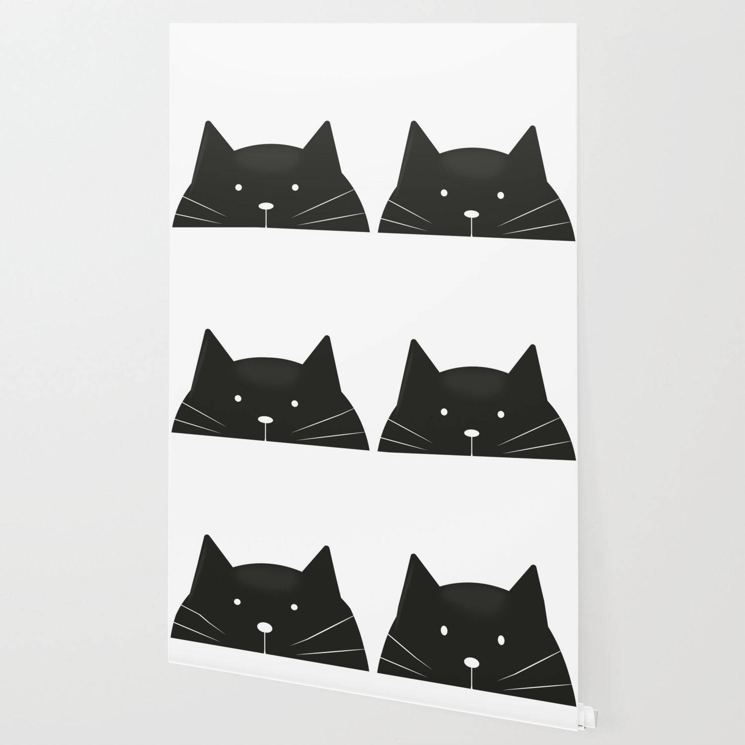 Pisici Negre Desenate Fundal