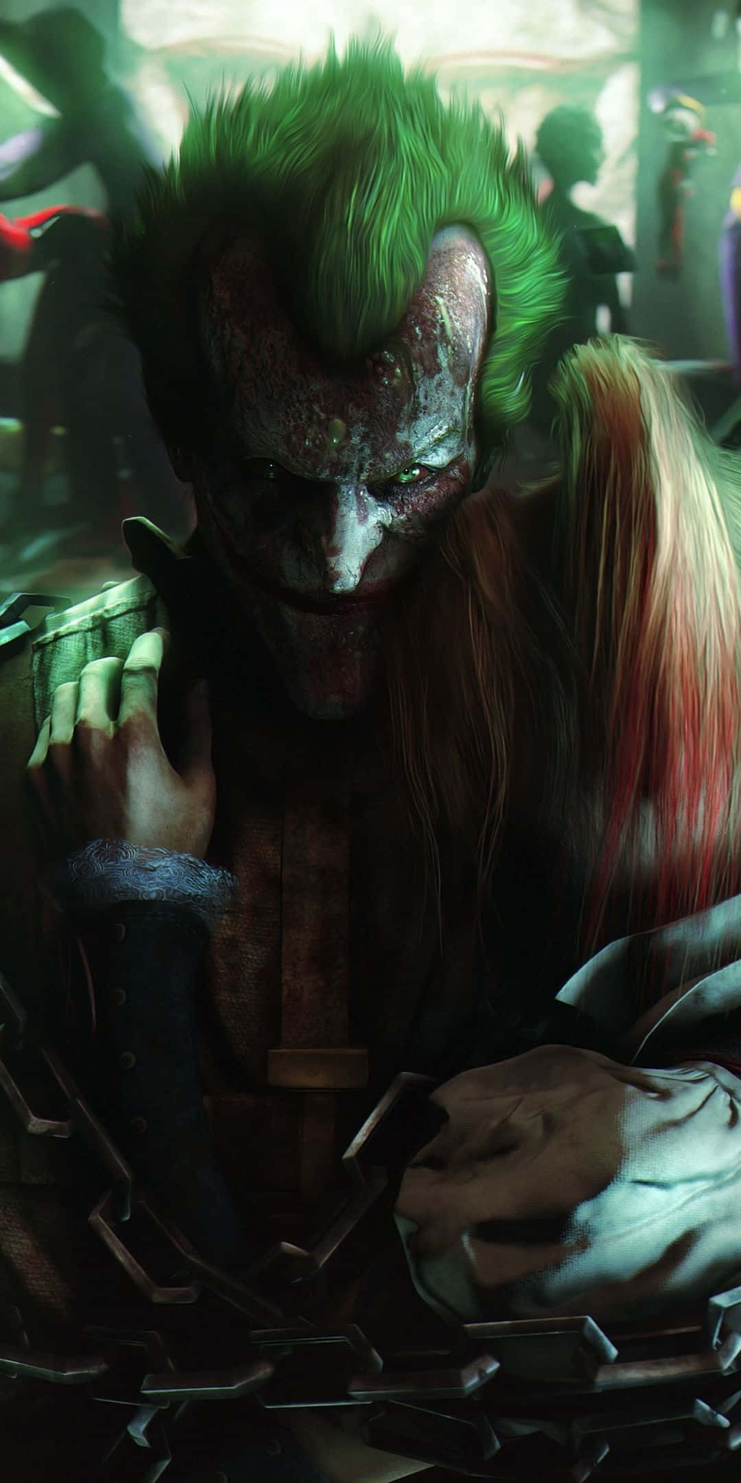 Pixel 3 Batman Arkham City Joker Personaj de Joc Fundal
