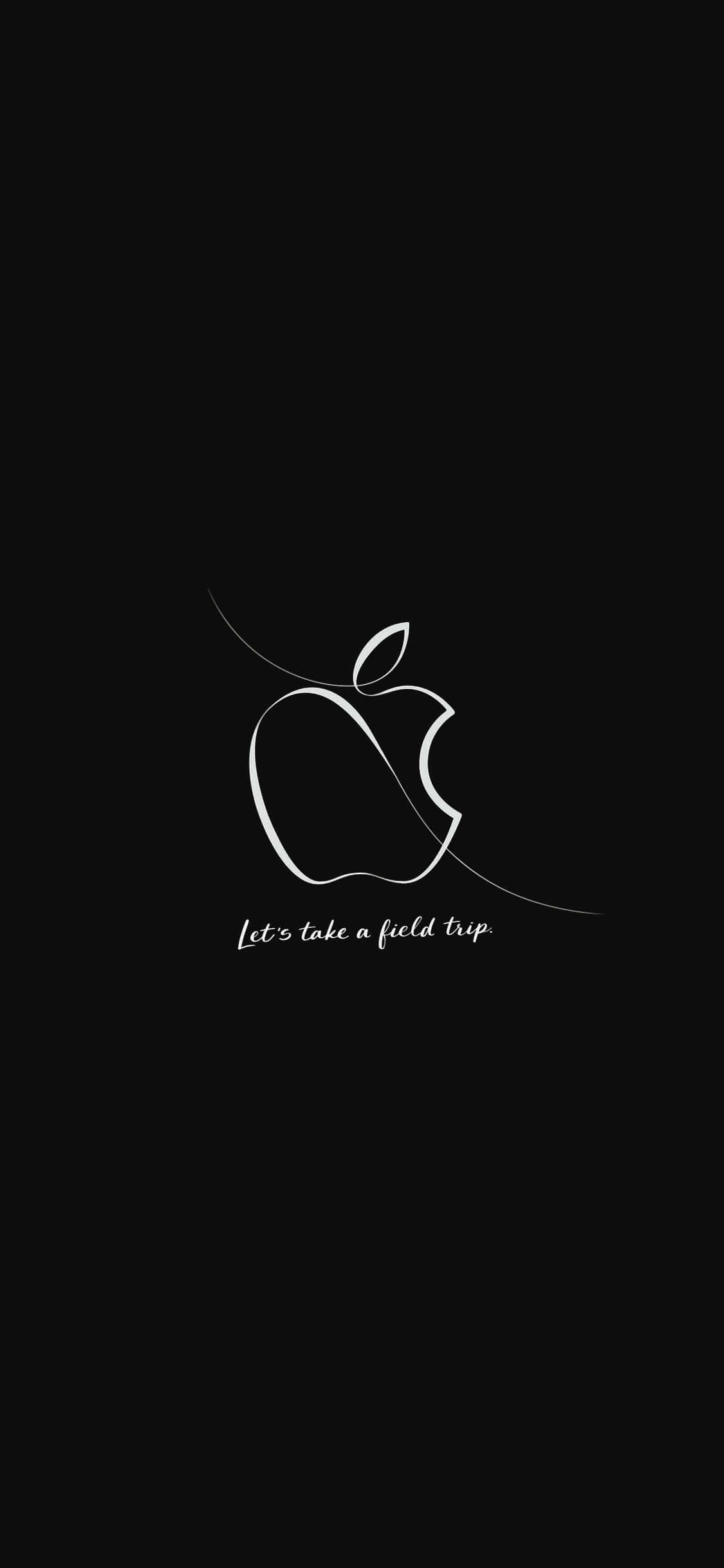 Pixel 3 Black Apple Logo Background Fundal