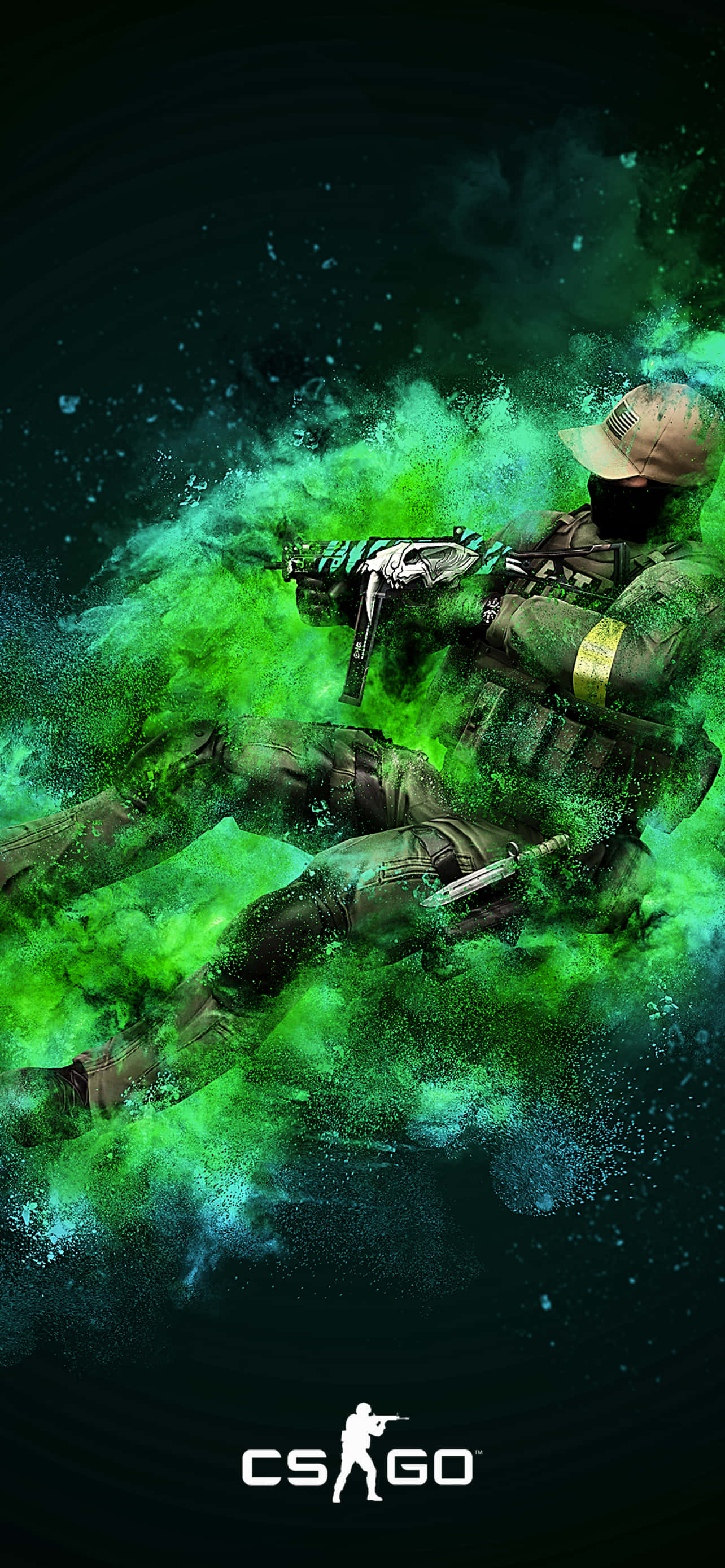 Pixel 3 Counter-strike Global Offensive Fundal Verde Fundal