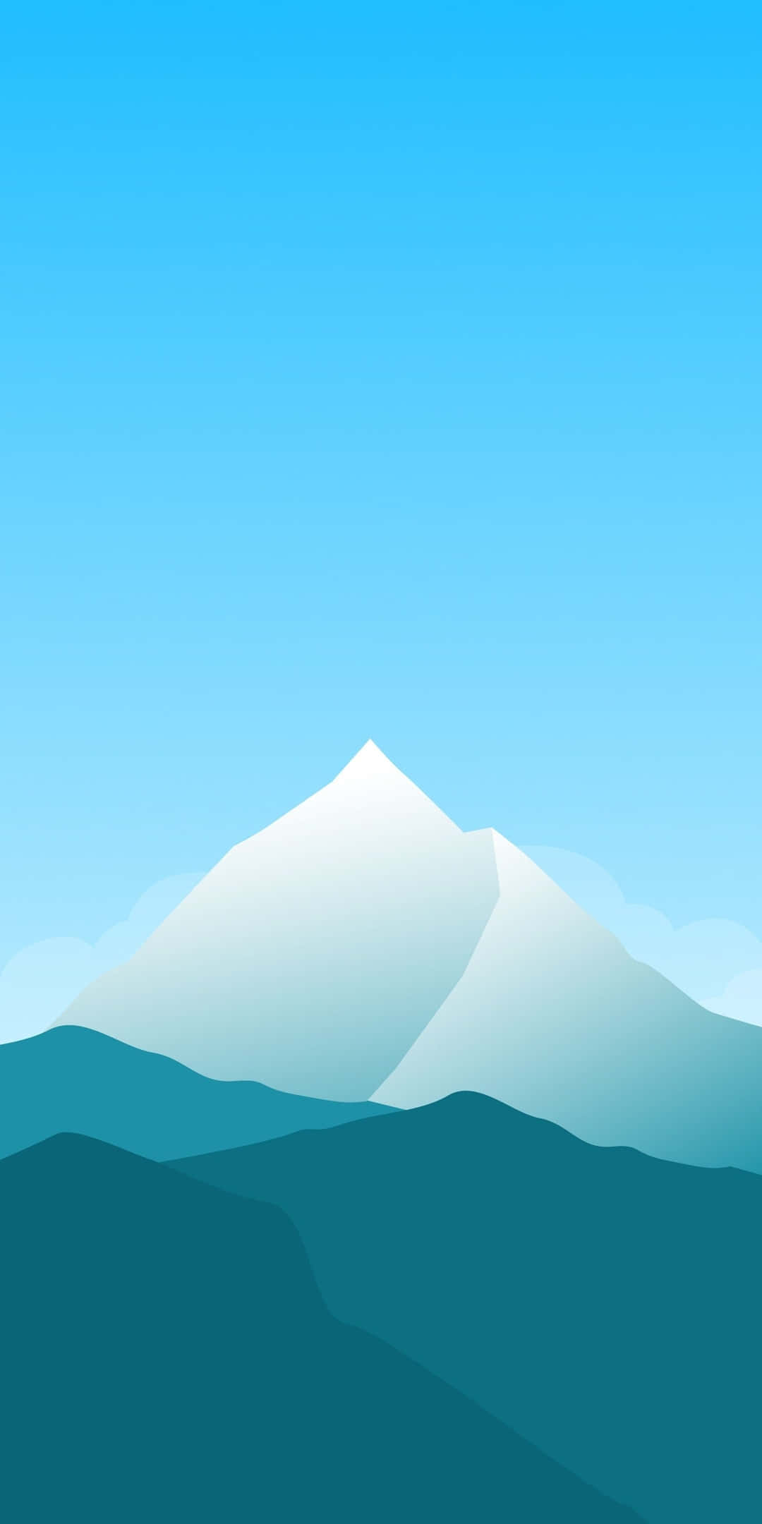 Pixel 3 Fundal Minimalist Albastru Deschis Munte Alb Fundal