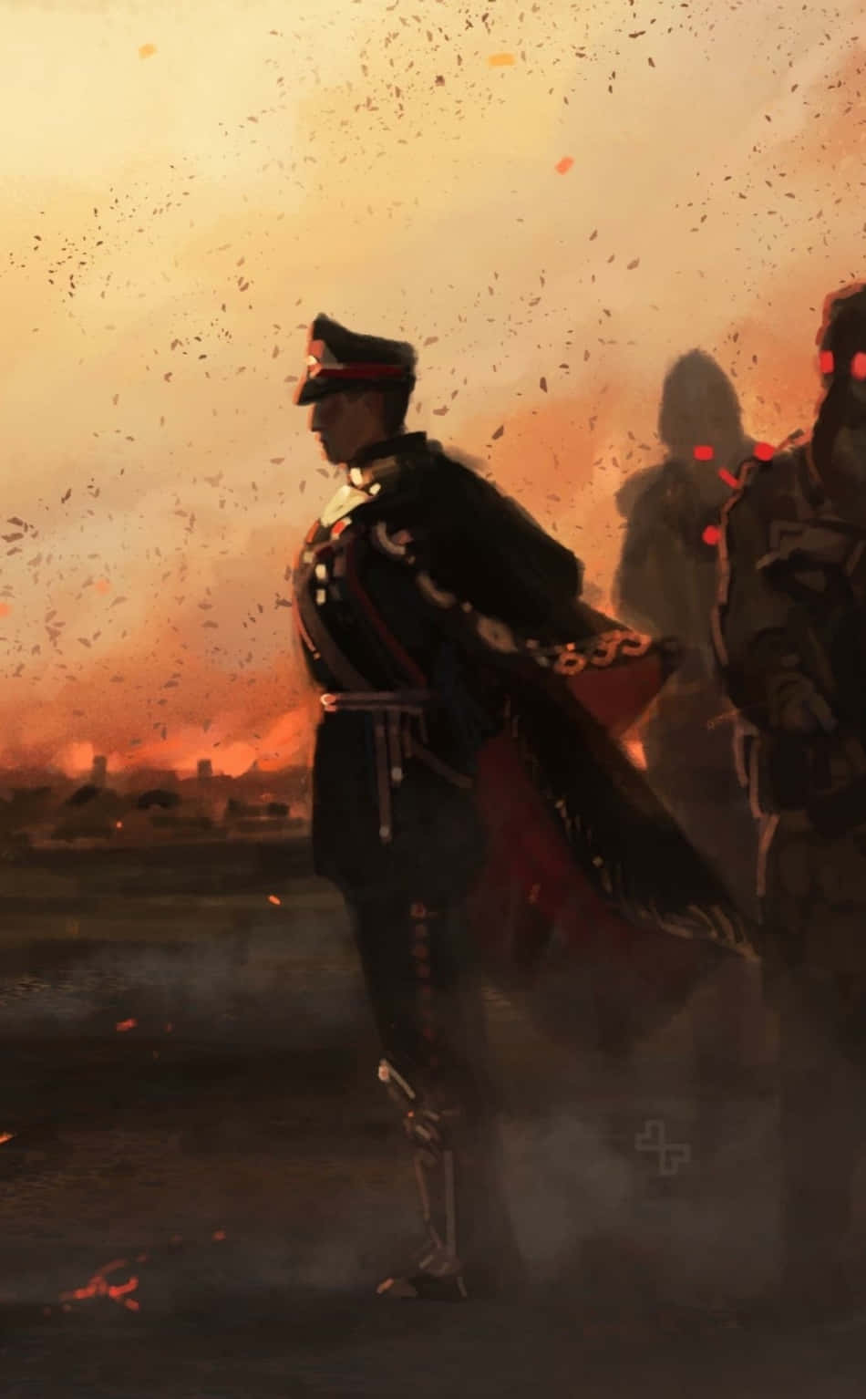 Pixel 3xl Battlefield 1 Fundal Un Comandant cu Soldații Săi Fundal