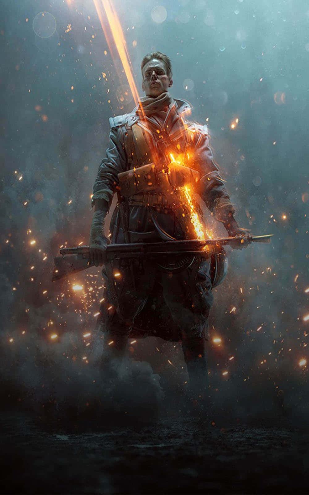Pixel 3xl Battlefield 1 Fundal Soldat Ținând Arma Fundal