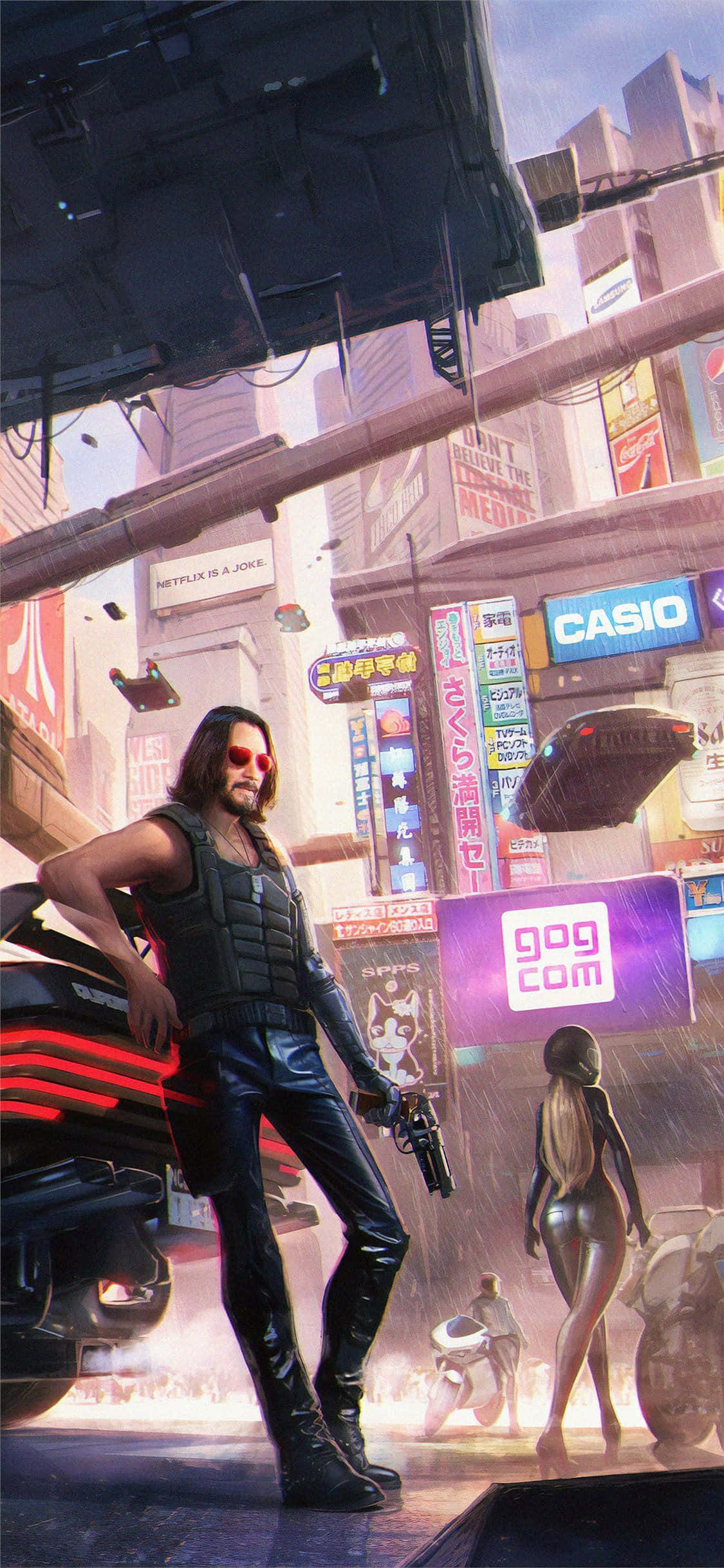 Cyberpunk 2077 Tematic Pixel 3XL Fundal
