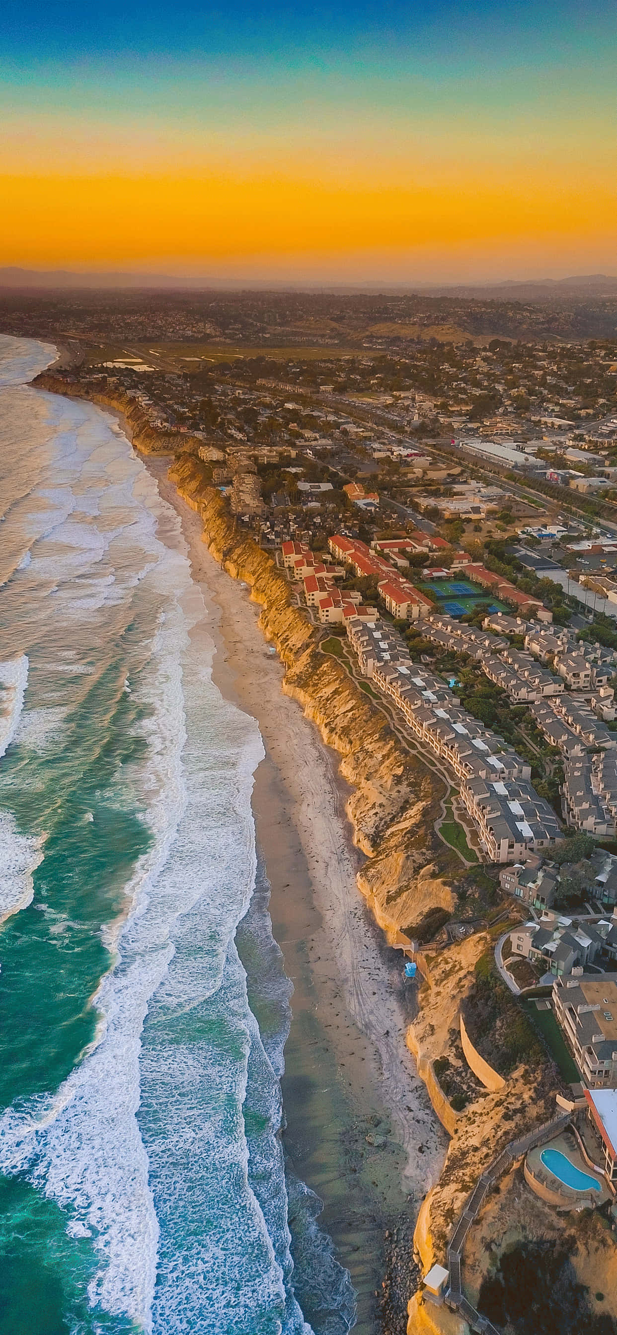 Plajă Coastal în San Diego iPhone Fundal
