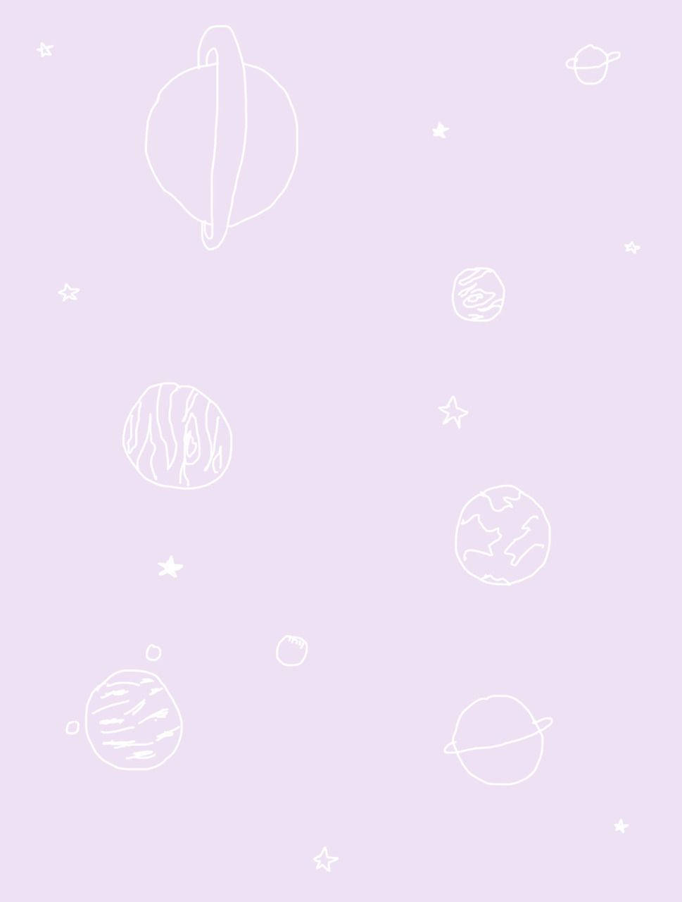 Planetă Pastel Mov Tumblr Fundal
