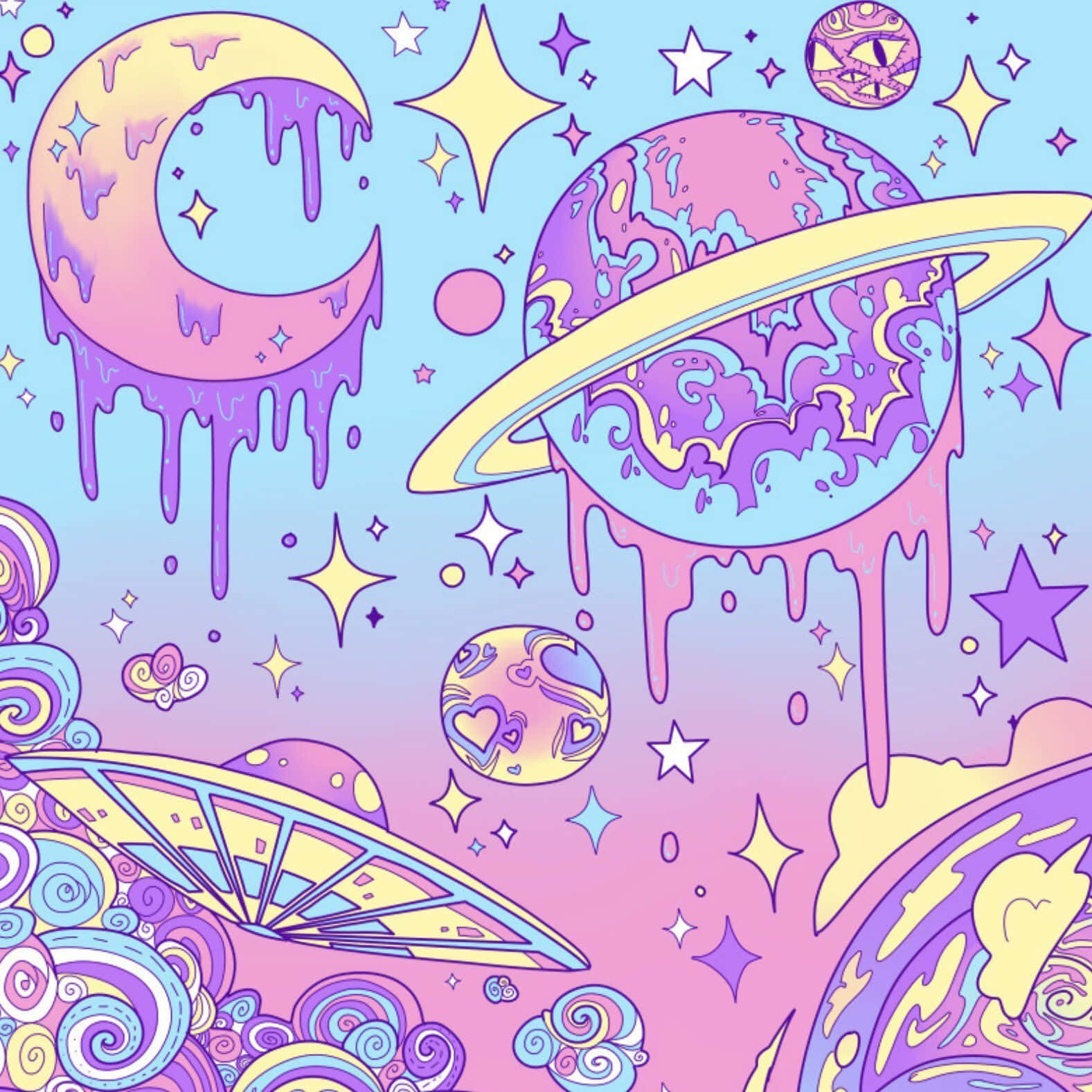 Planetă Pastelată Gothică Fundal