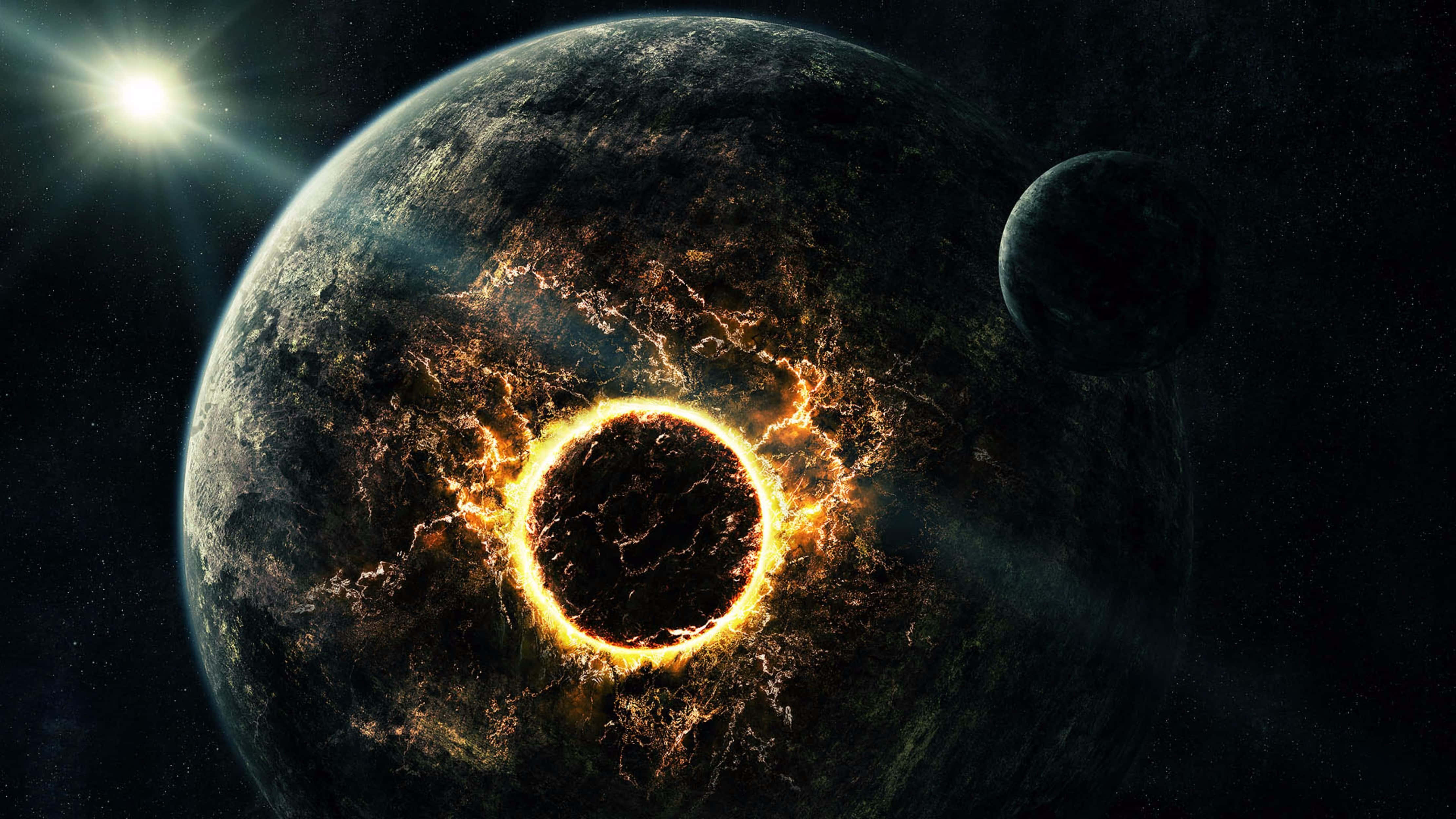Planetă Răufăcătoare 4K în Univers Fundal