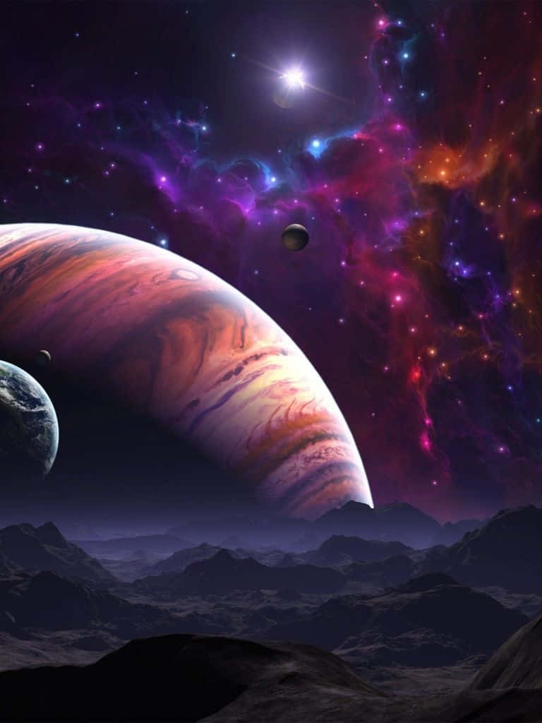 Planete și galaxia uimitoare pentru iPad Fundal