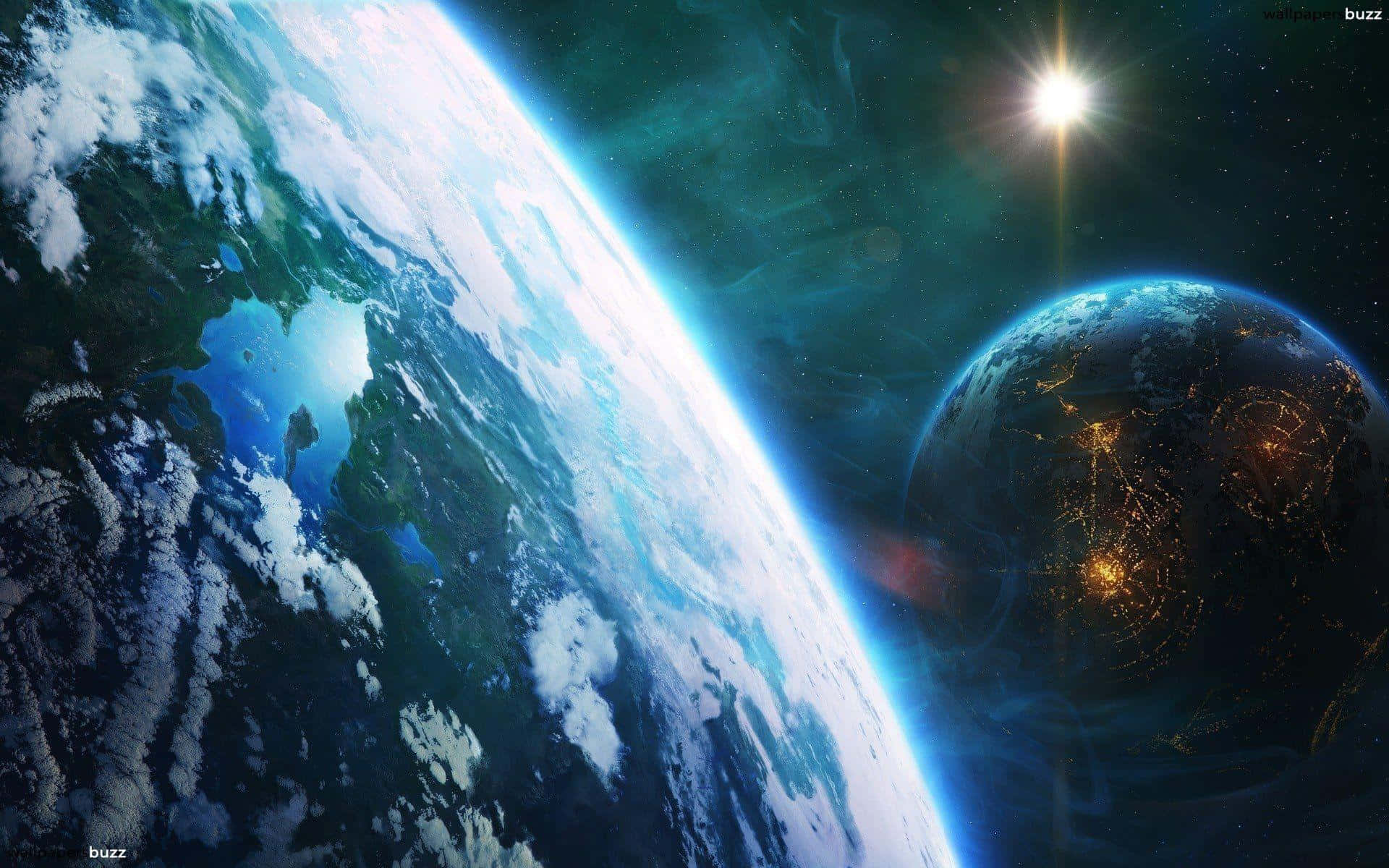 Planete uriașe în spațiul cosmic Fundal
