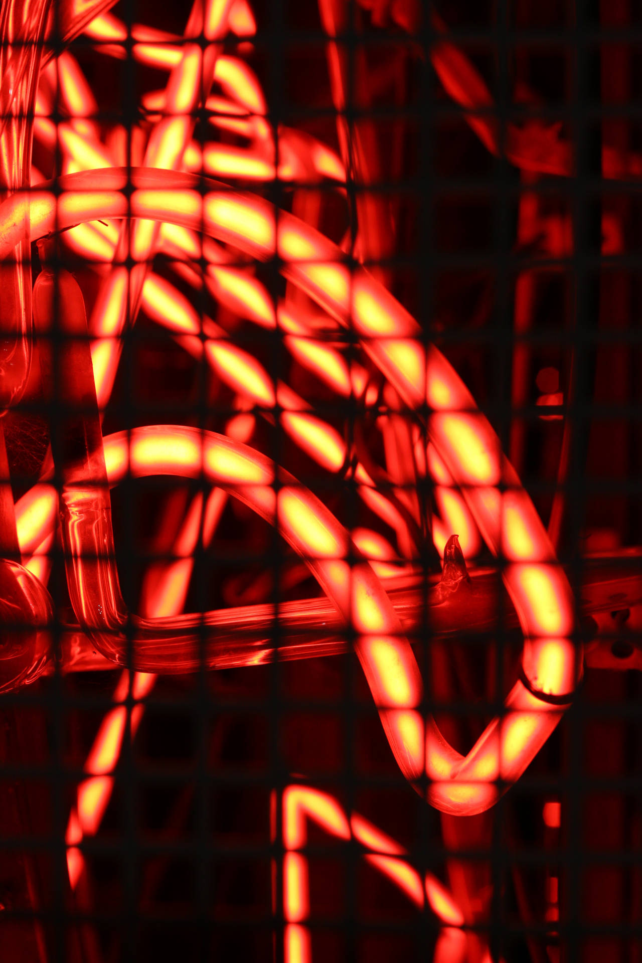 Tapet cu Plasă Neon Roșie — Neon Fundal