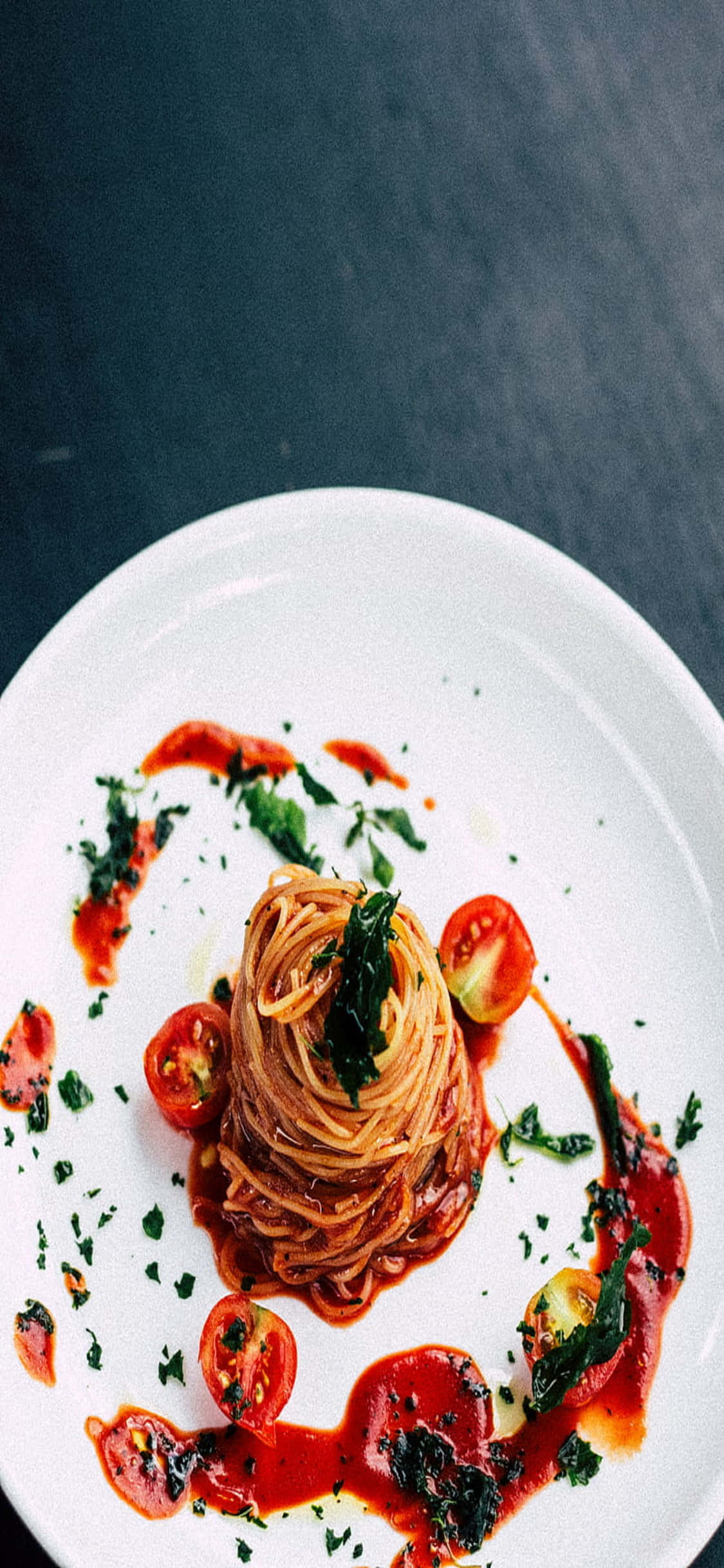 Plating Creativ iPhone X Pasta Background Fundal