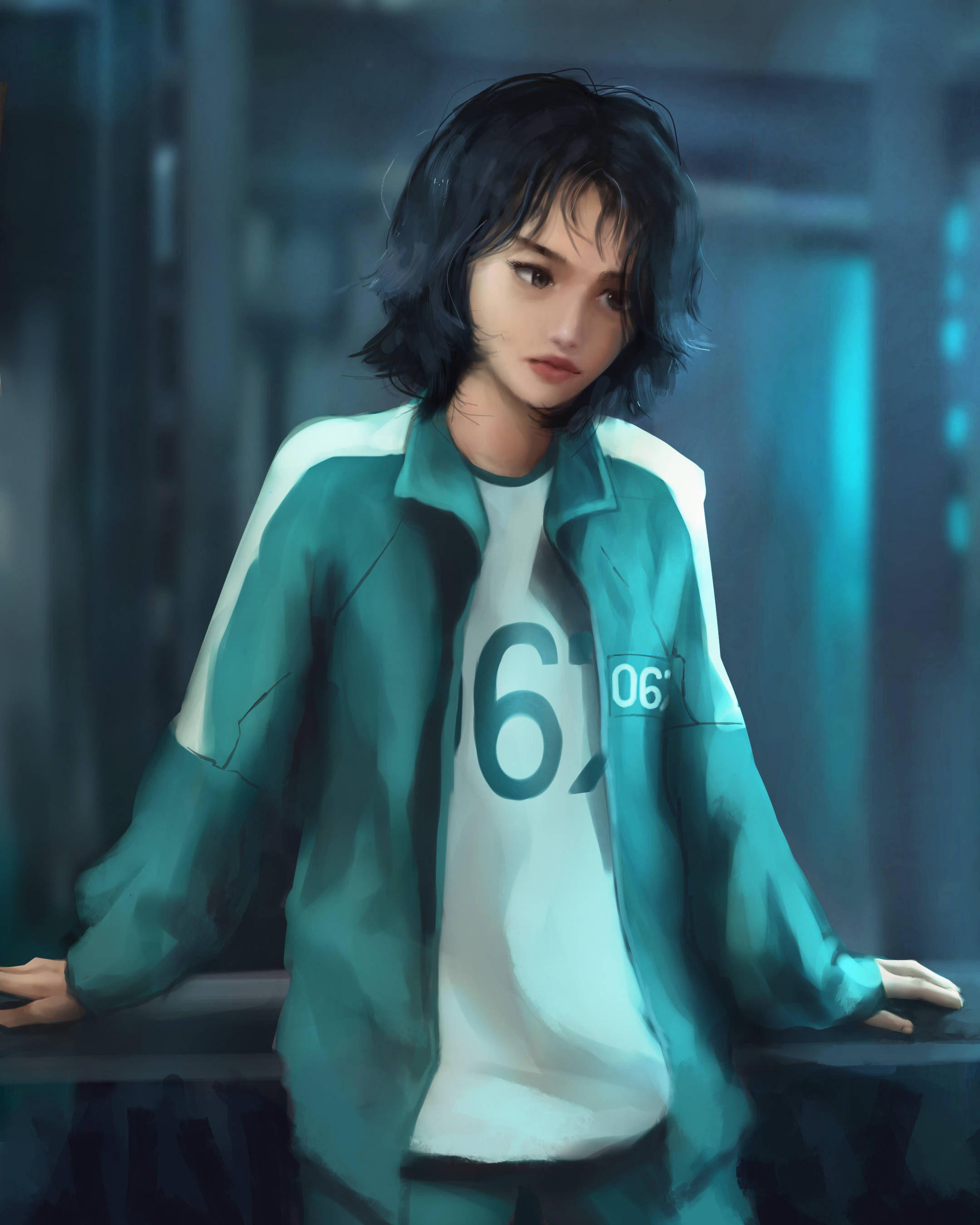 Player 067 Squid Game - Arta Digitala Fundal