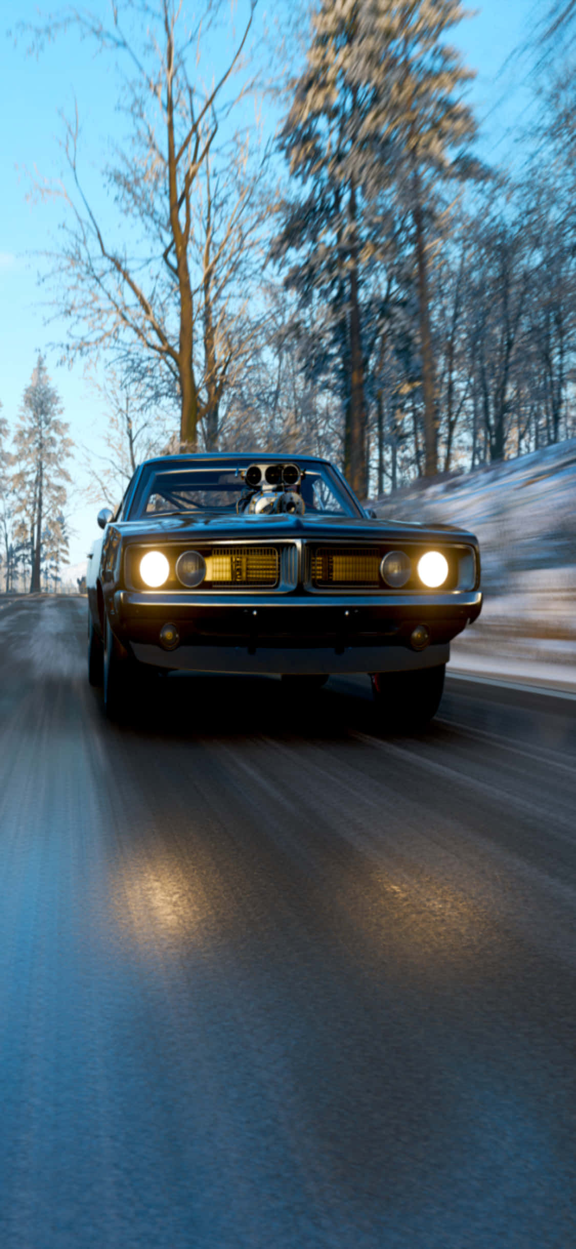 Pleacă într-o călătorie de curse de neuitat cu impresionantul Forza Horizon 4 pe puternic iPhone Xs. Fundal
