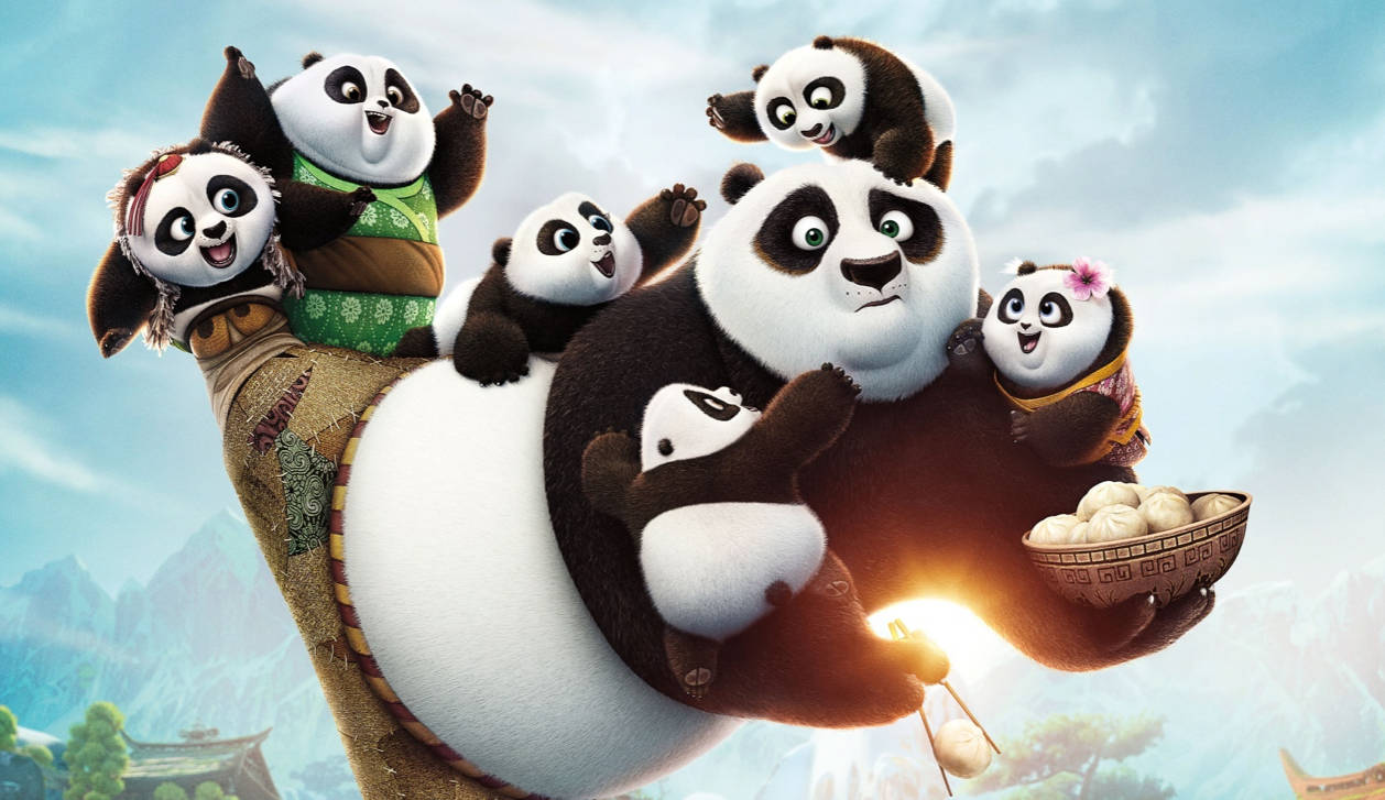 Po și Micul Panda 4K Desen Animat Fundal