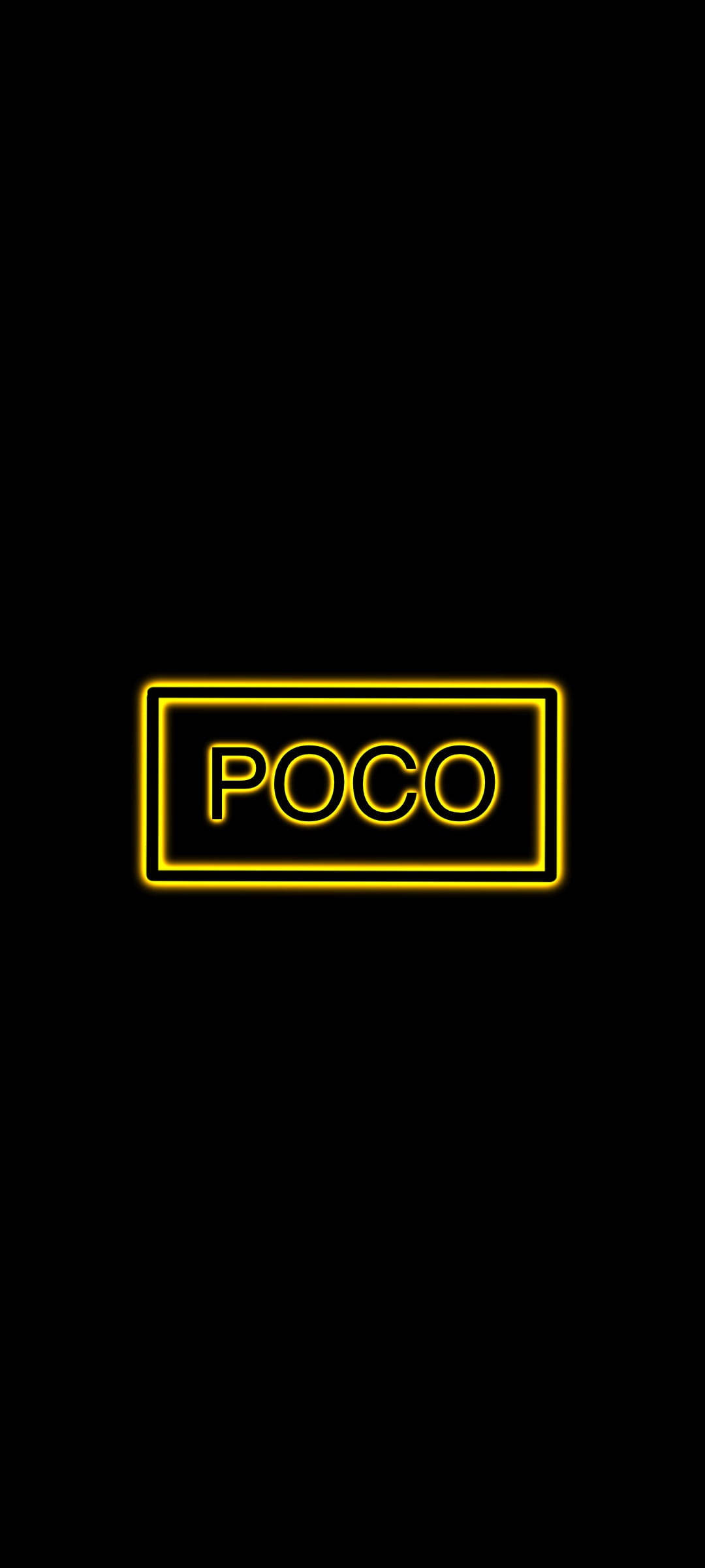 POCO X2 Font Galben Fundal