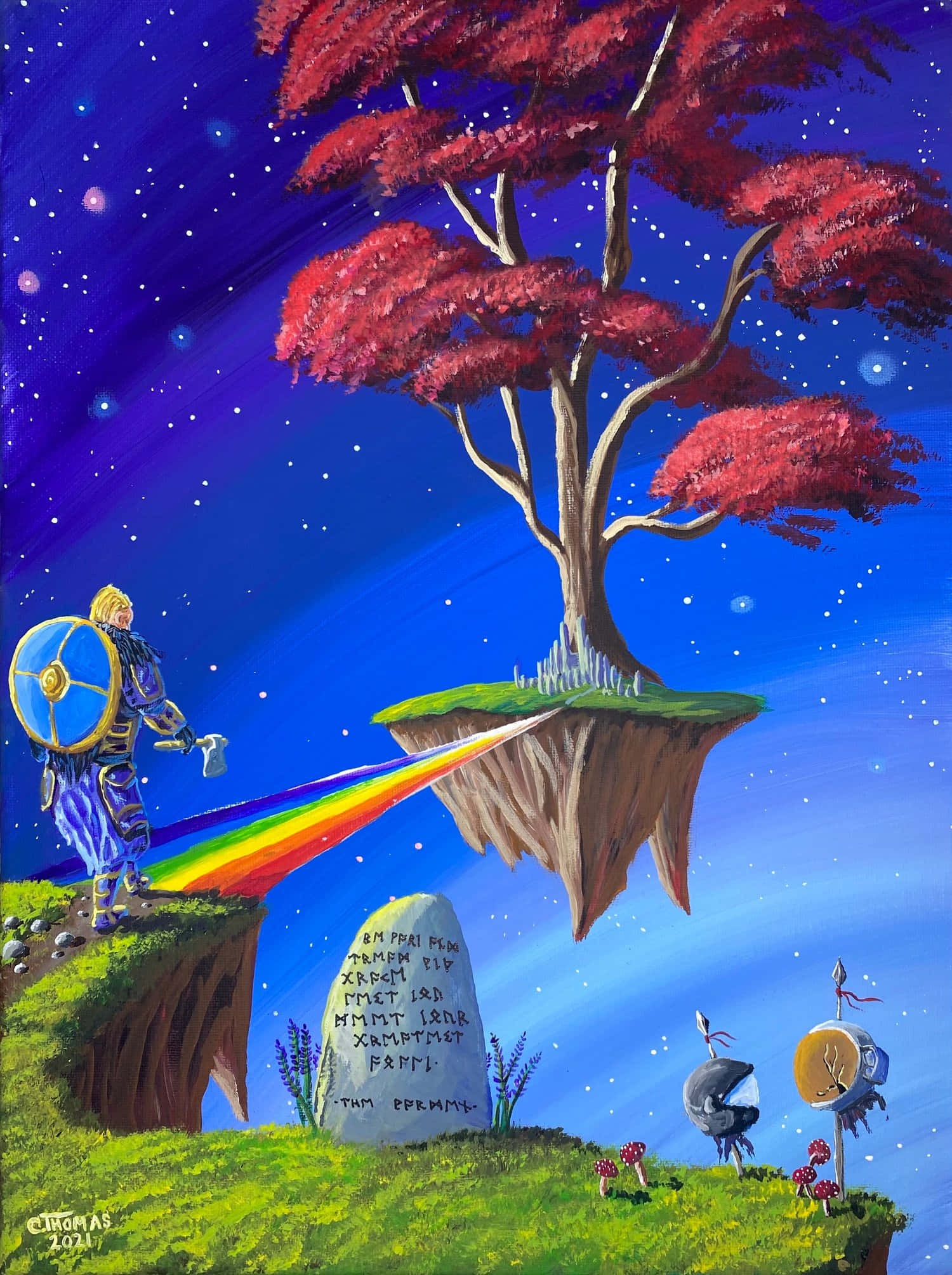 Podul Bifrost Mistic din Mitologia Nordică Fundal
