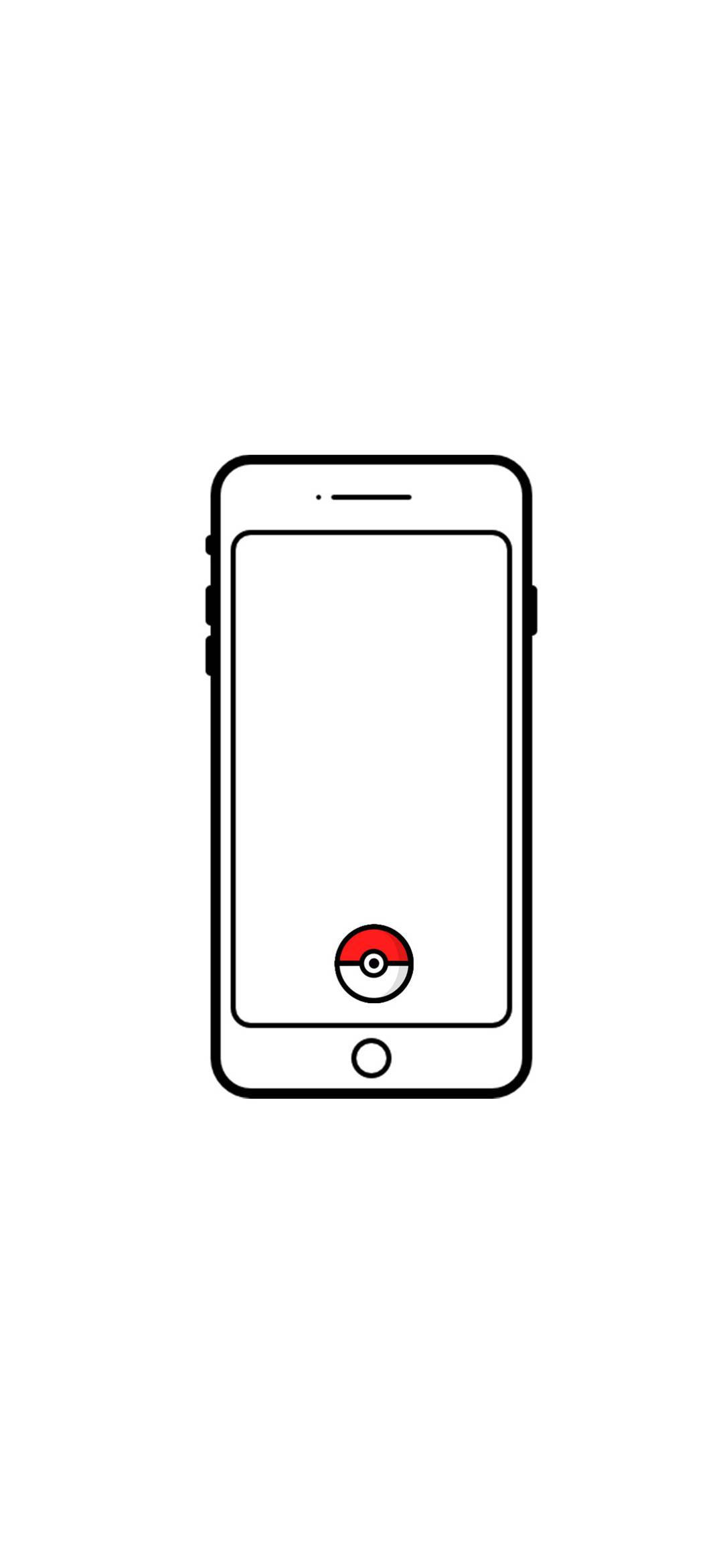 Poké Ball Alb iPhone Fundal