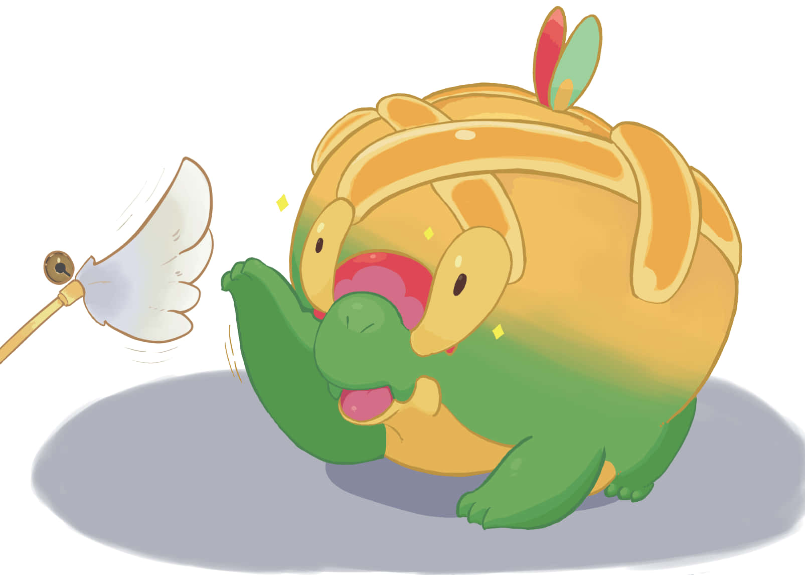 Pokémon Appletun Față Drăguță Fundal