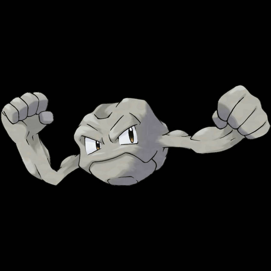 Pokemon Geodude Pe Fundal Alb Fundal