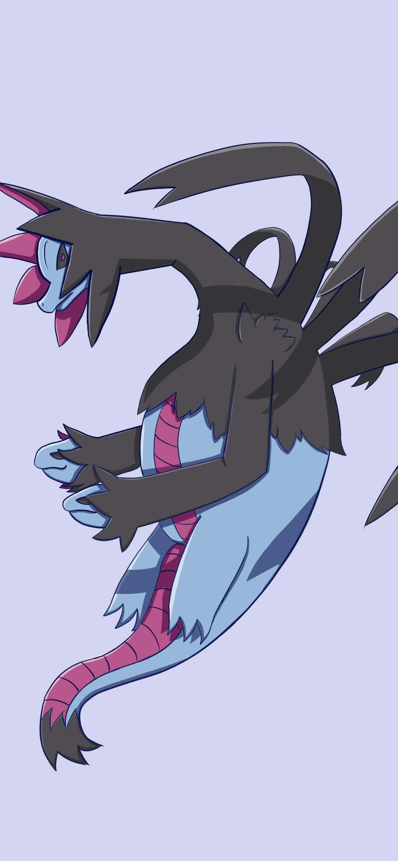 Pokémon Hydreigon vedere laterală Fundal