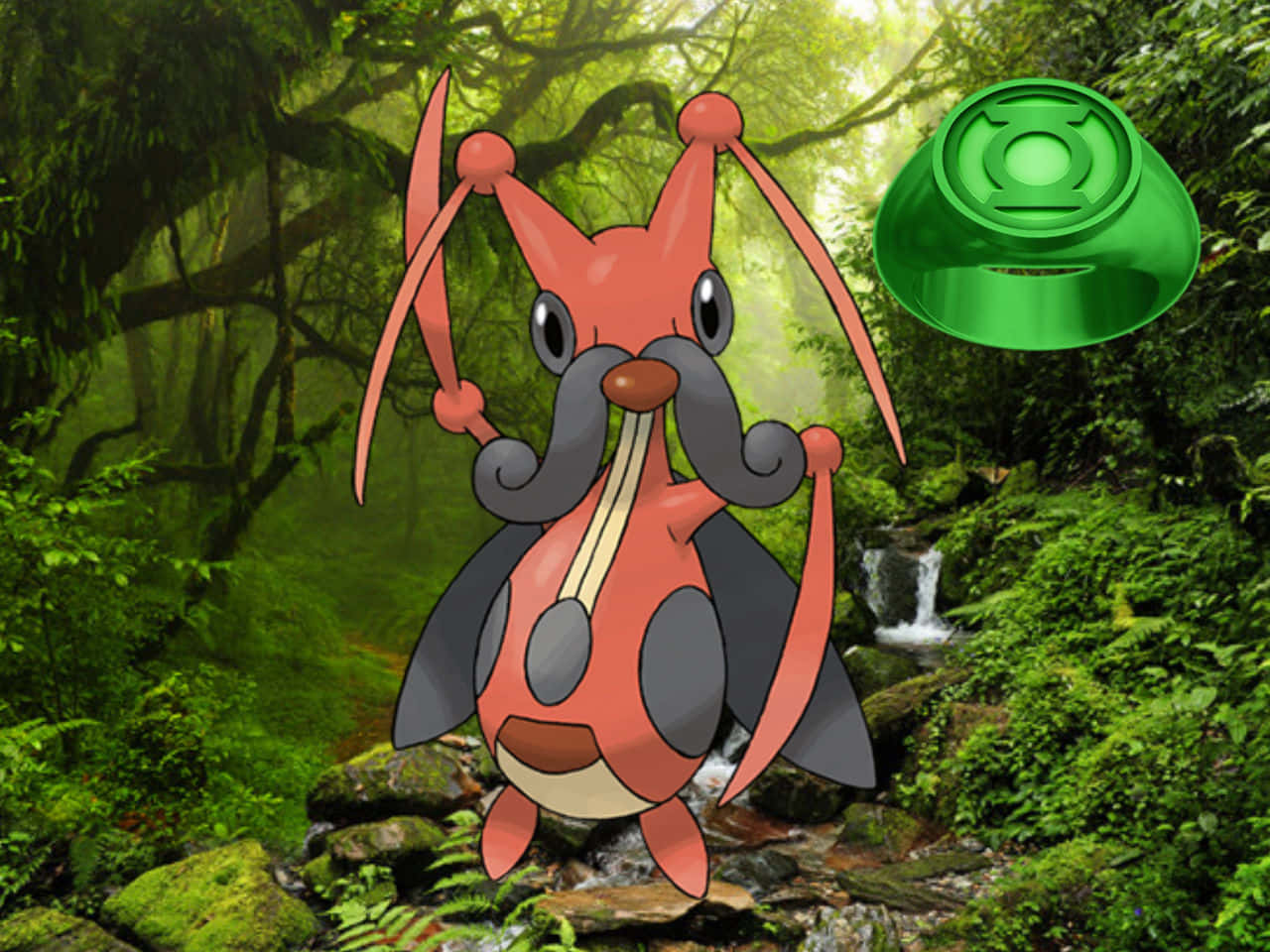 Pokemon Kricketune cu fundal natural Fundal