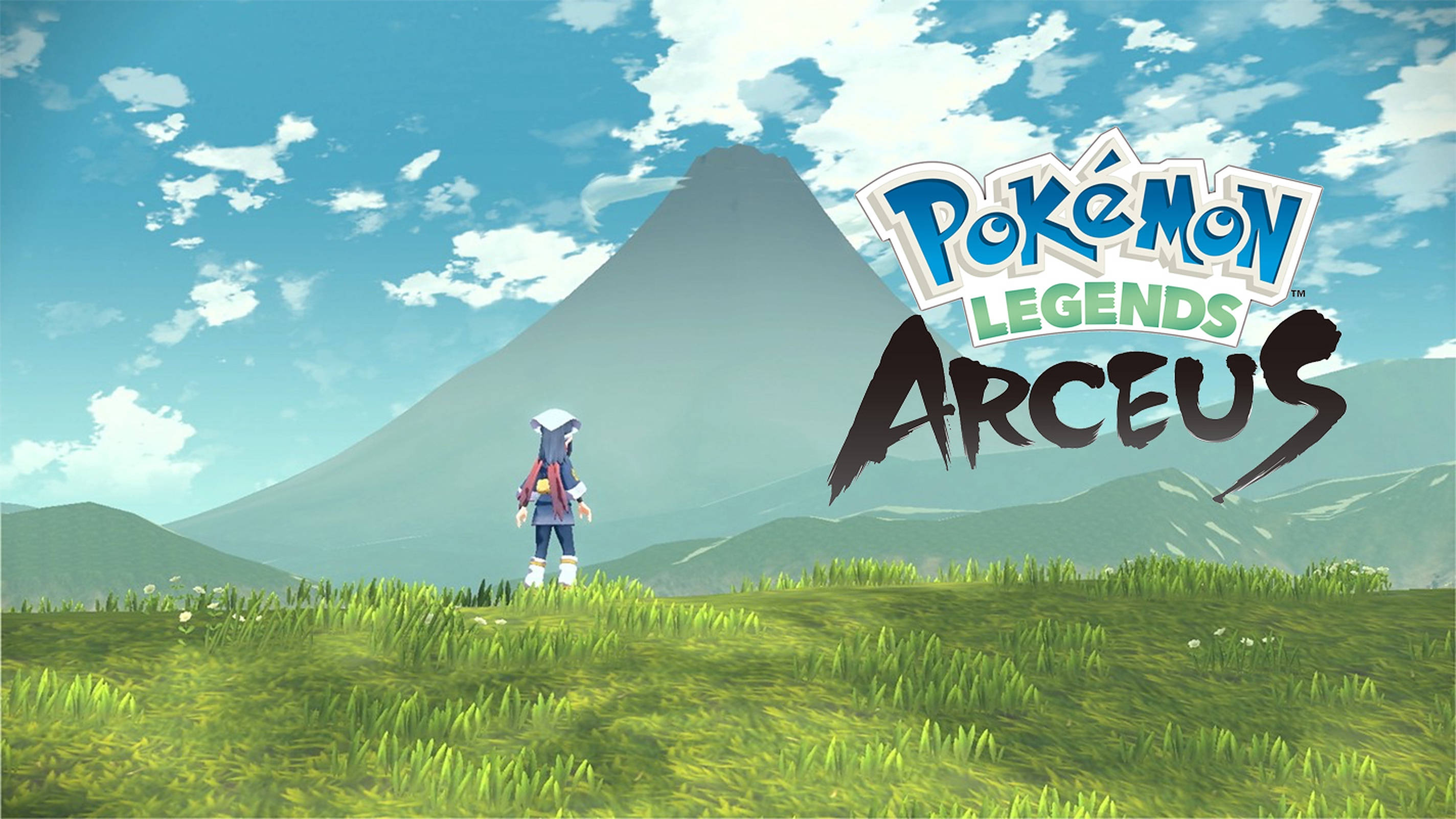 Pokemon Legends Arceus priveliște montană Fundal