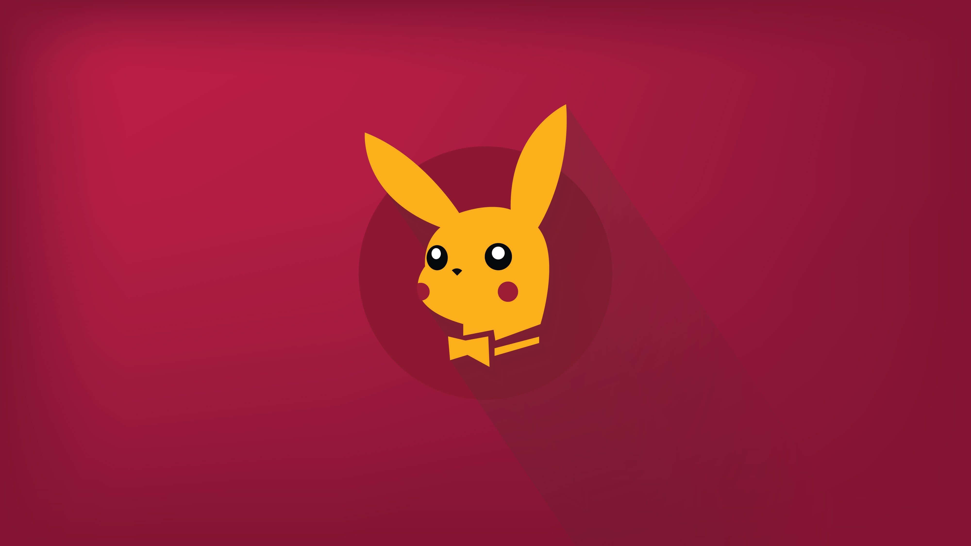 Pokemon Minimalist Pikachu Playboy Estetic Fundal