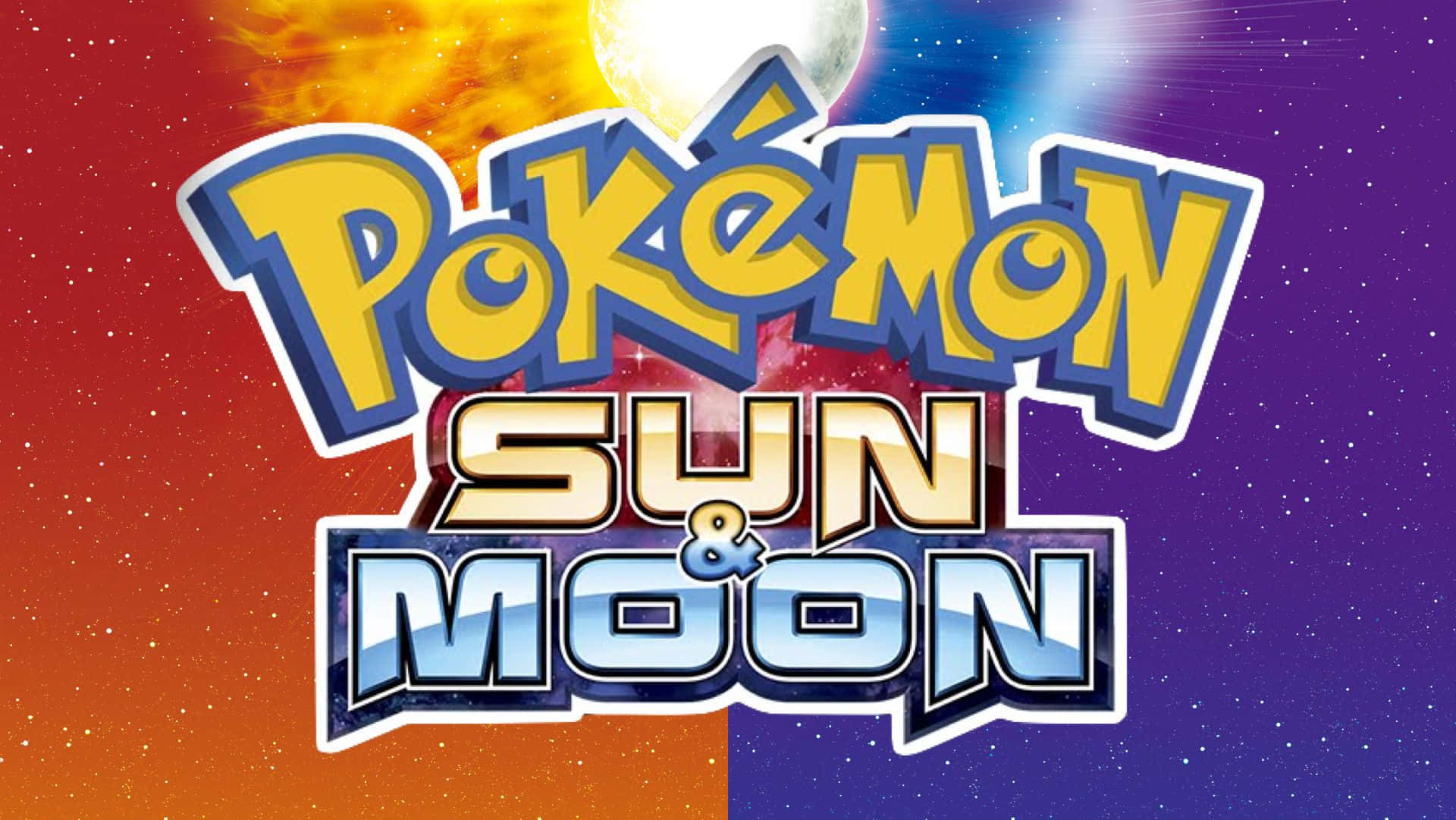 Pokemon Soare și Lună în portocaliu și mov Fundal