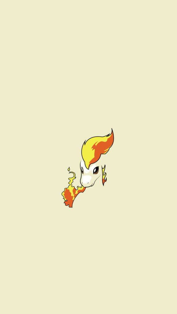 Ponyta Față Aprinsă Pokemon iPhone Fundal