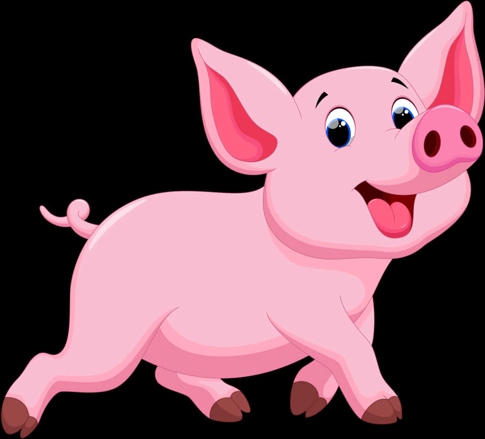 Porc animat fericit Fundal