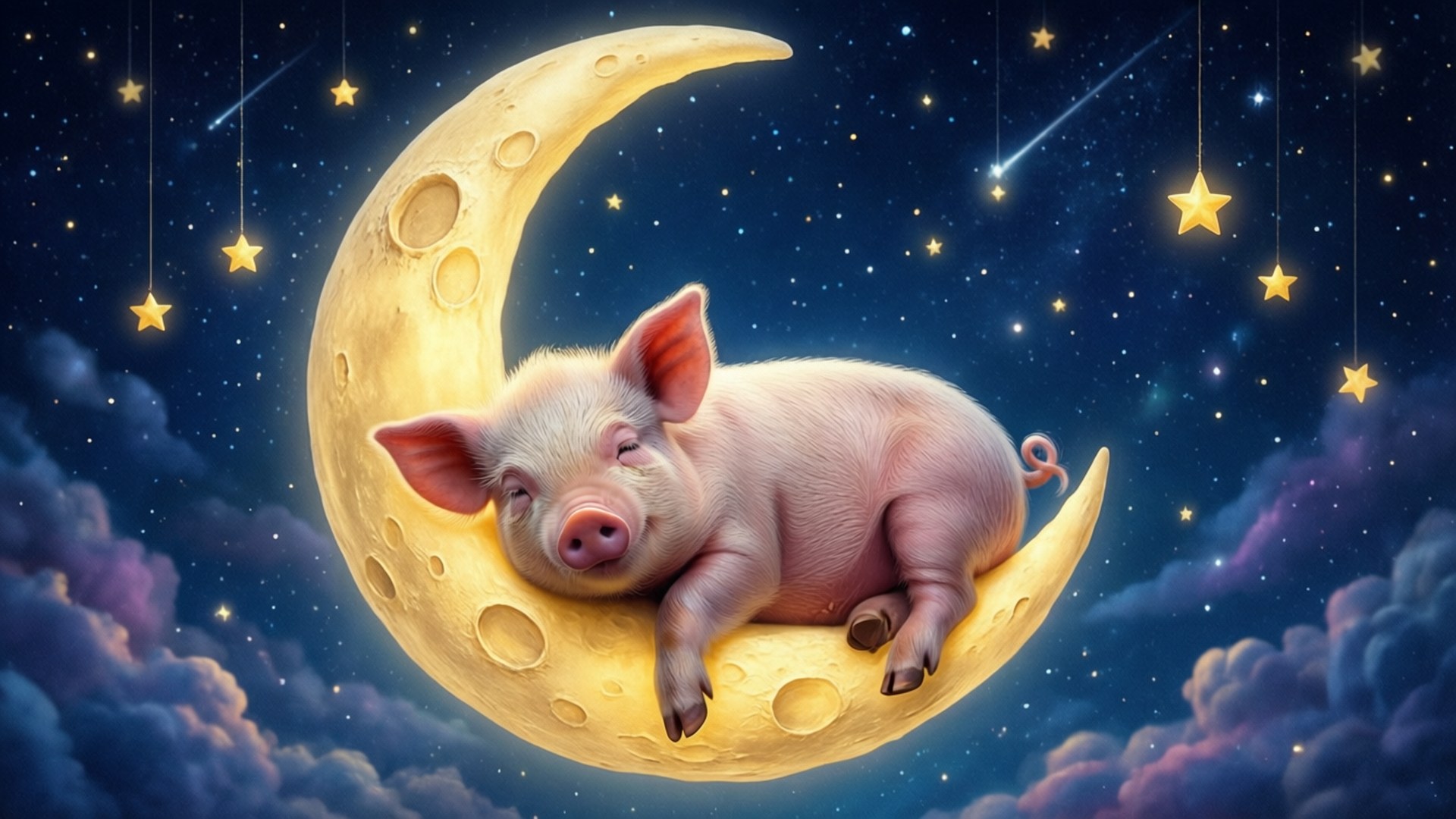 Porcul care visează la lună Fundal