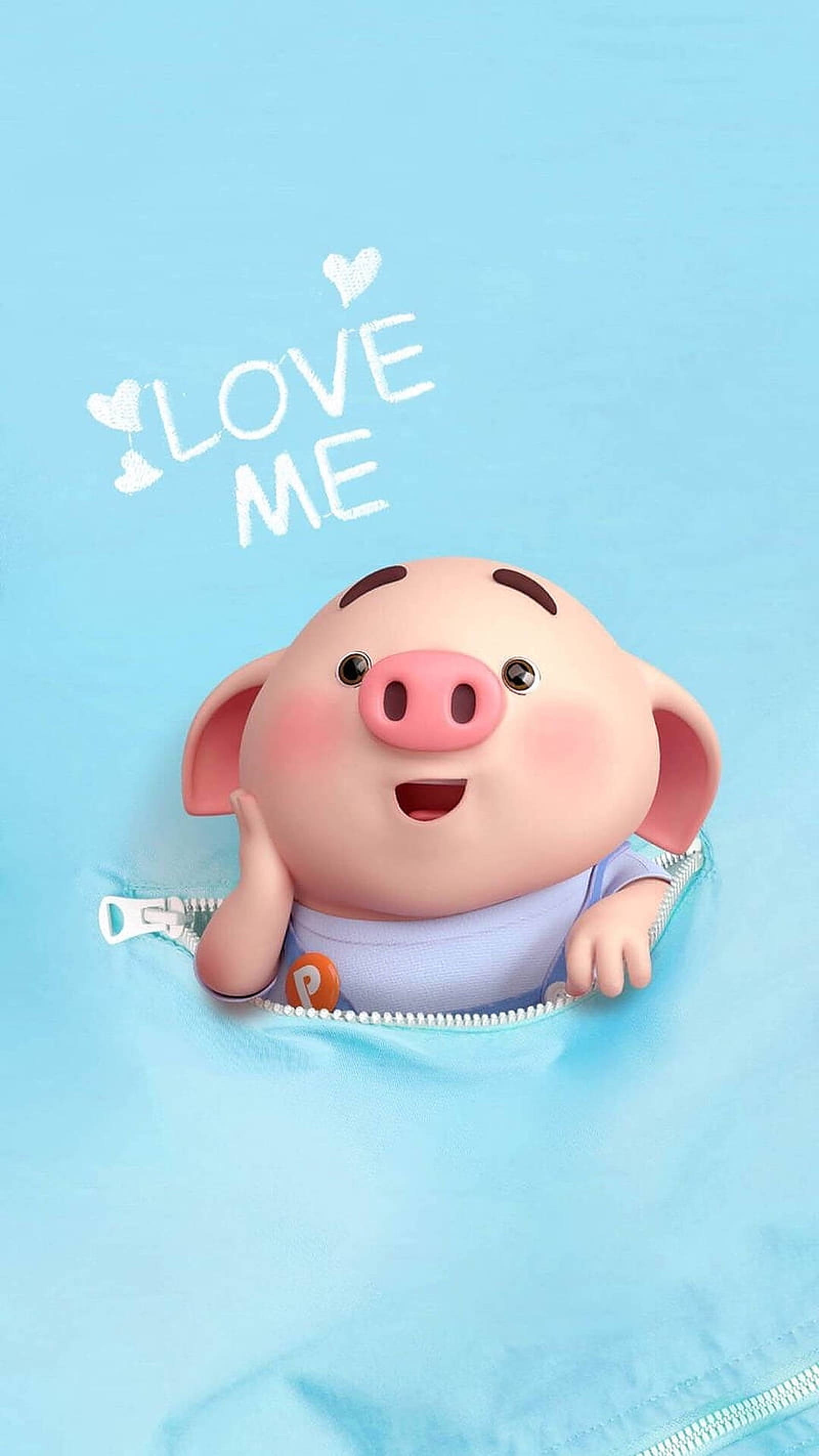 Porcușor drăguț Love Me Fundal