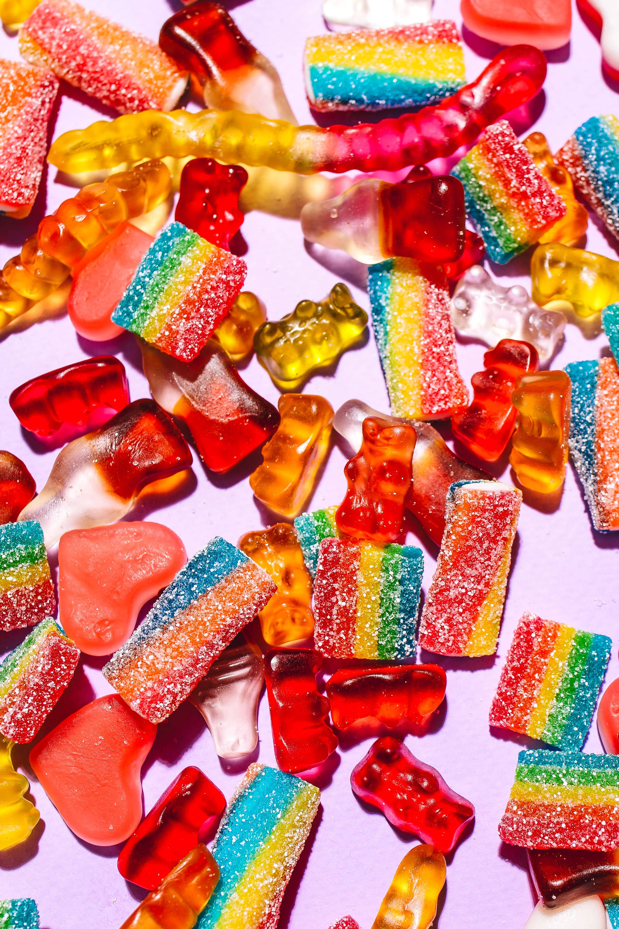 Portrait Flat Lay Chewy Gummies Fundal