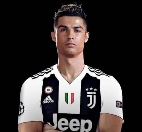 Portret Cristiano Ronaldo Juventus Fundal