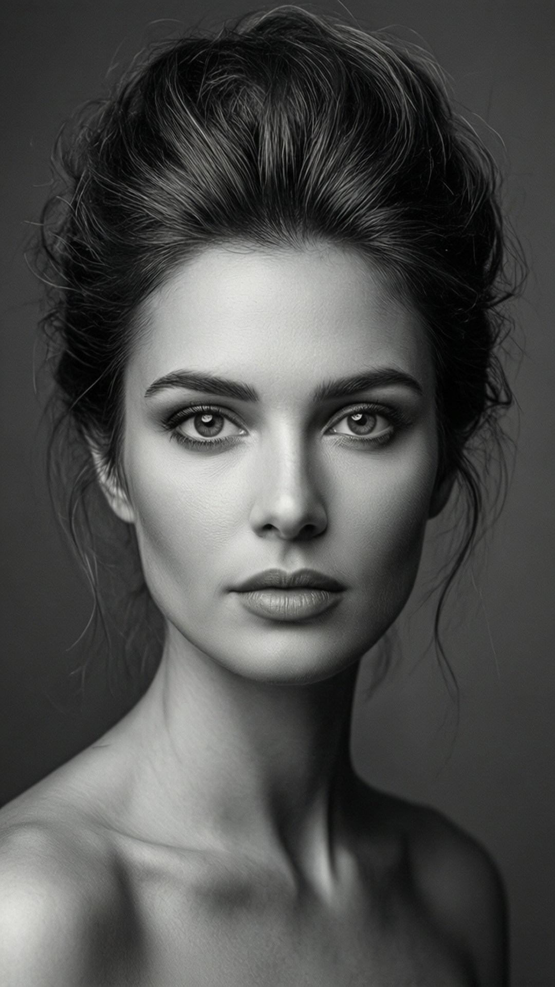 Portret editorial în tonuri de gri Fundal