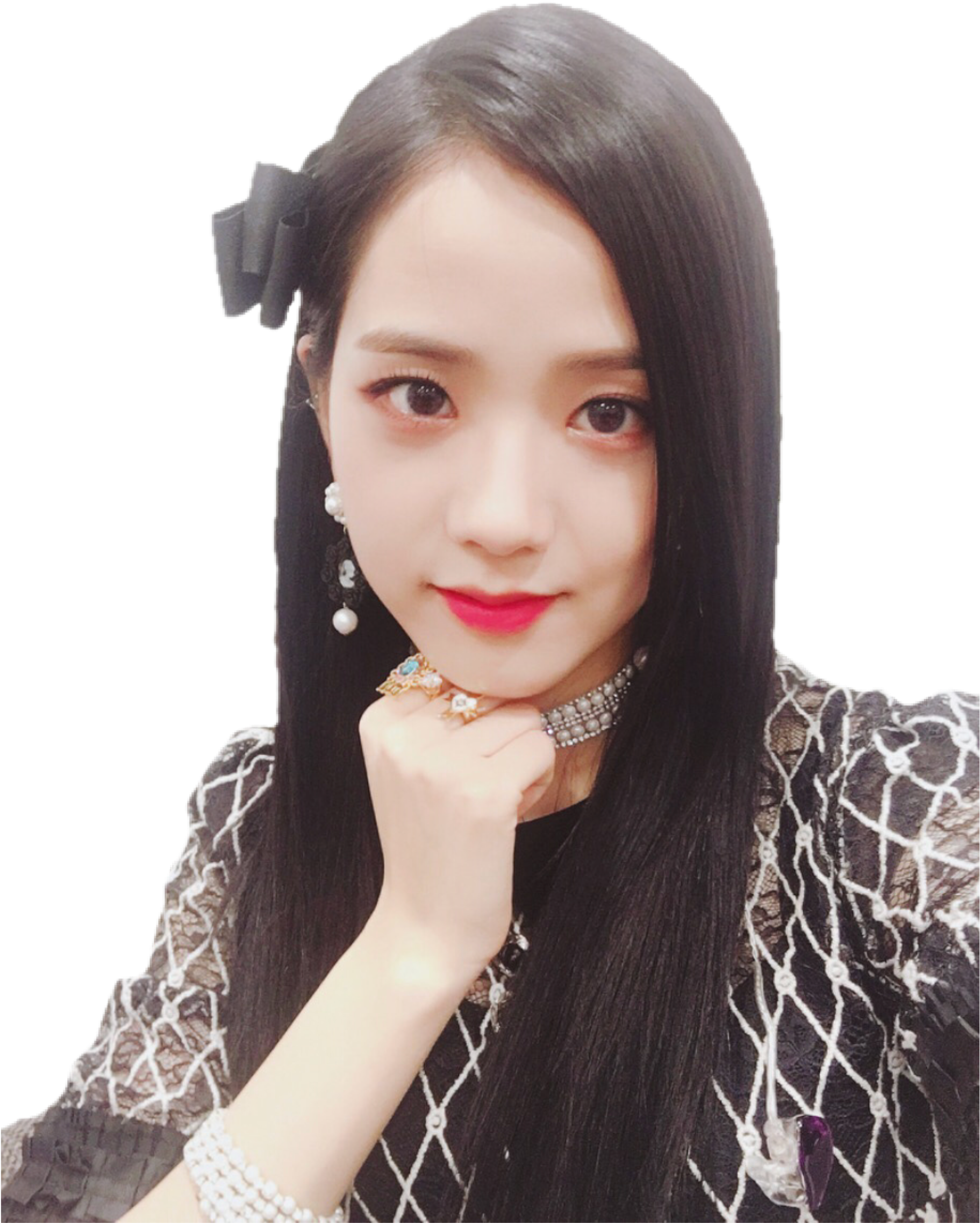 Portret Elegant al unui Membru Blackpink Fundal