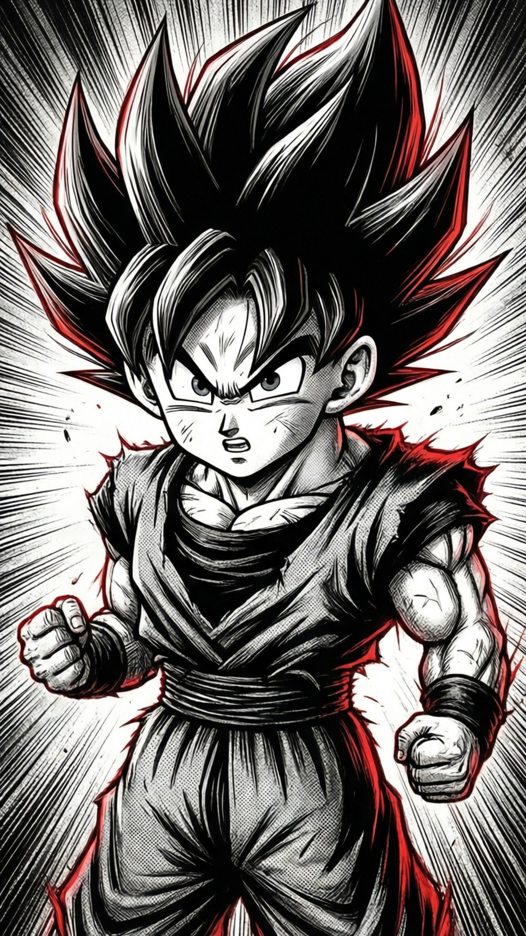 Portret Erou Manga Fundal