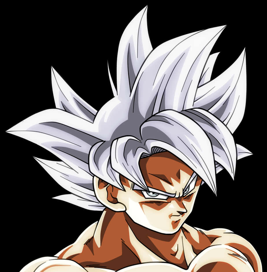 Portret Goku Ultra Instinct Fundal