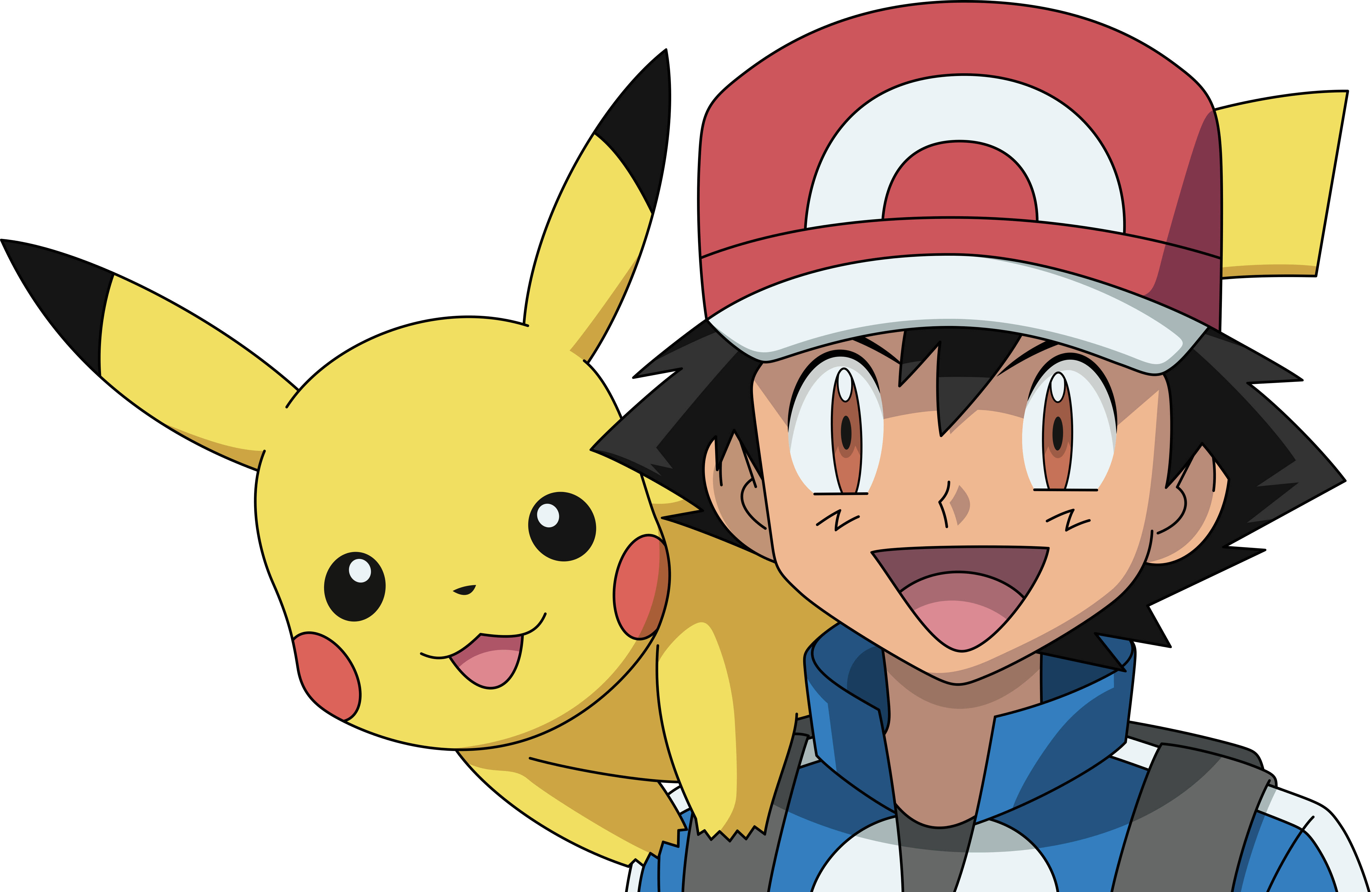 Portret HD cu Ash și Pikachu Fundal