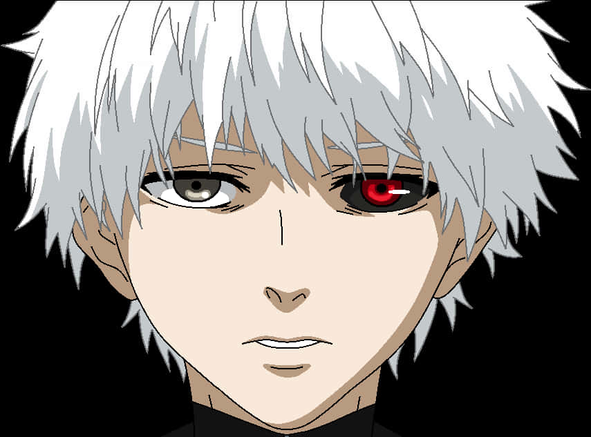 Portret Kaneki Ken cu un singur ochi de ghoul Fundal