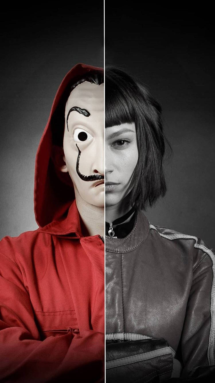 Portret Tokyo din Money Heist - jumătate imagine Fundal
