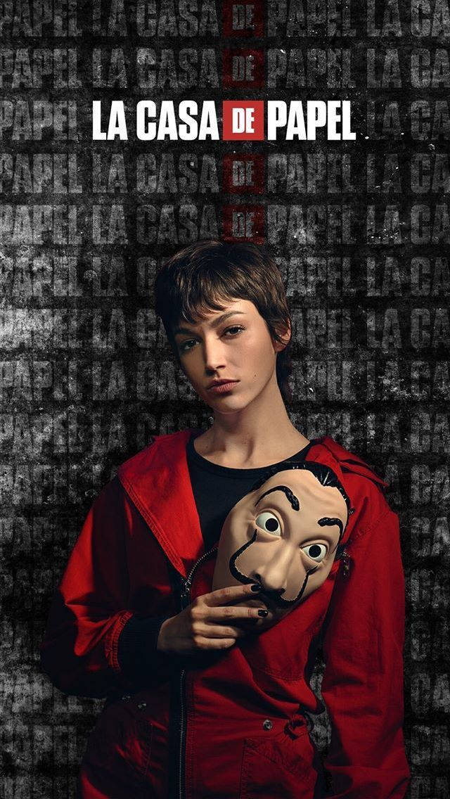 Portret Tokyo din Money Heist Fundal