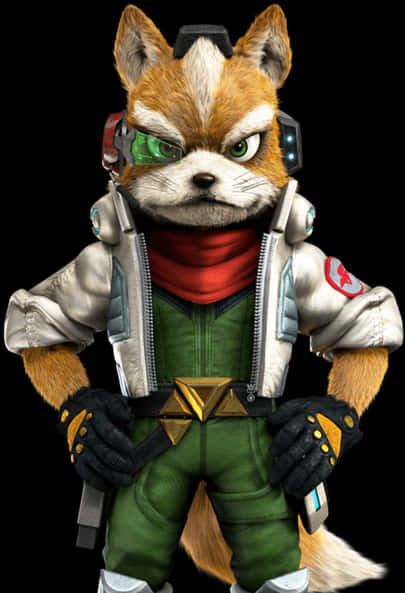 Portretul personajului Star Fox Fundal