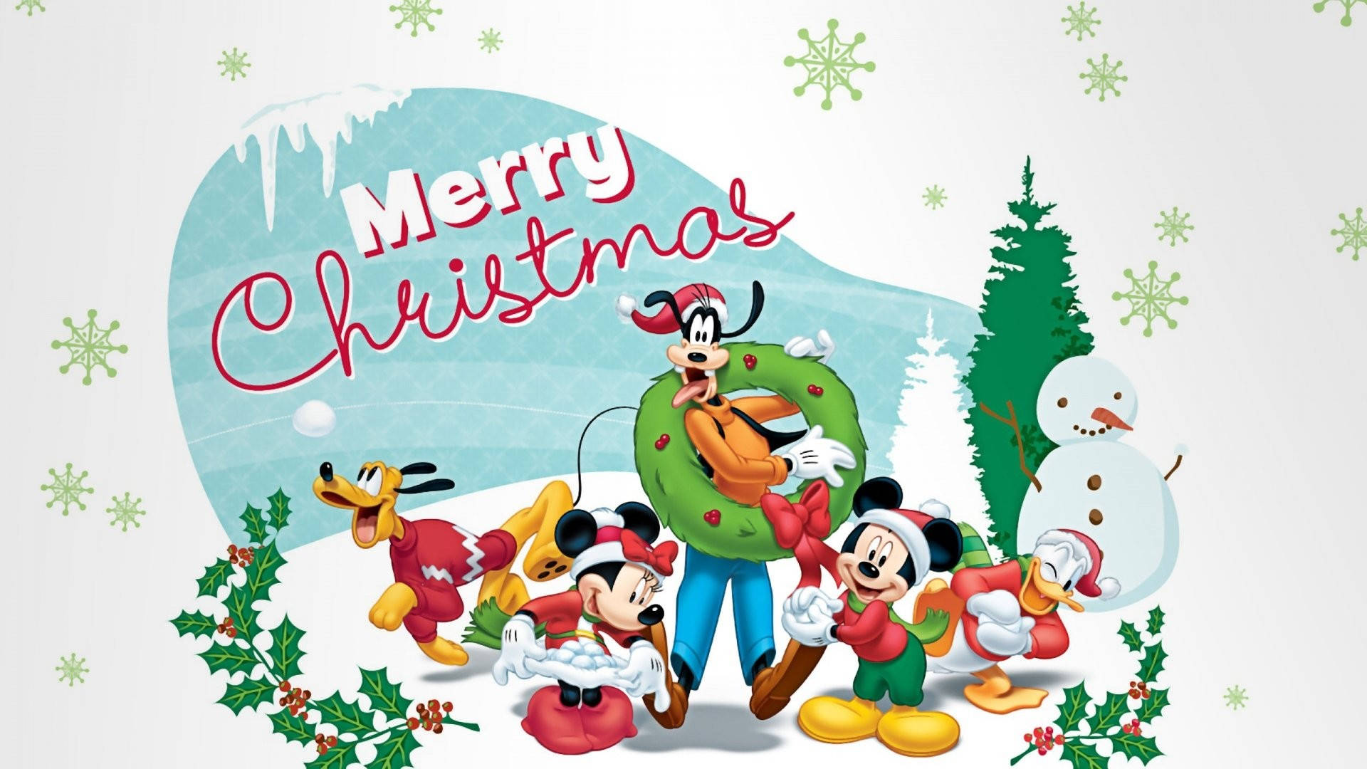 Poster amuzant de Crăciun cu Mickey Mouse Fundal
