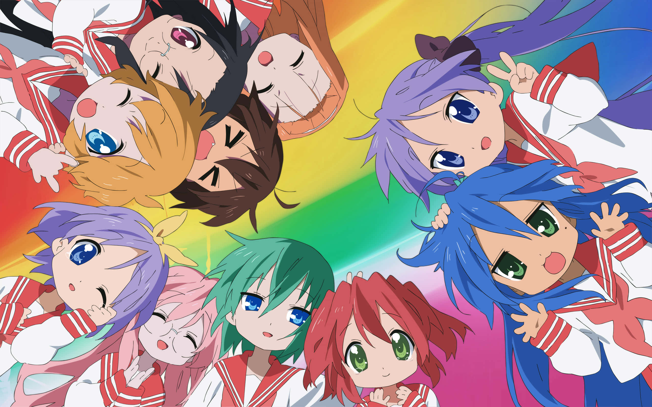 Poster anime Lucky Star Fundal