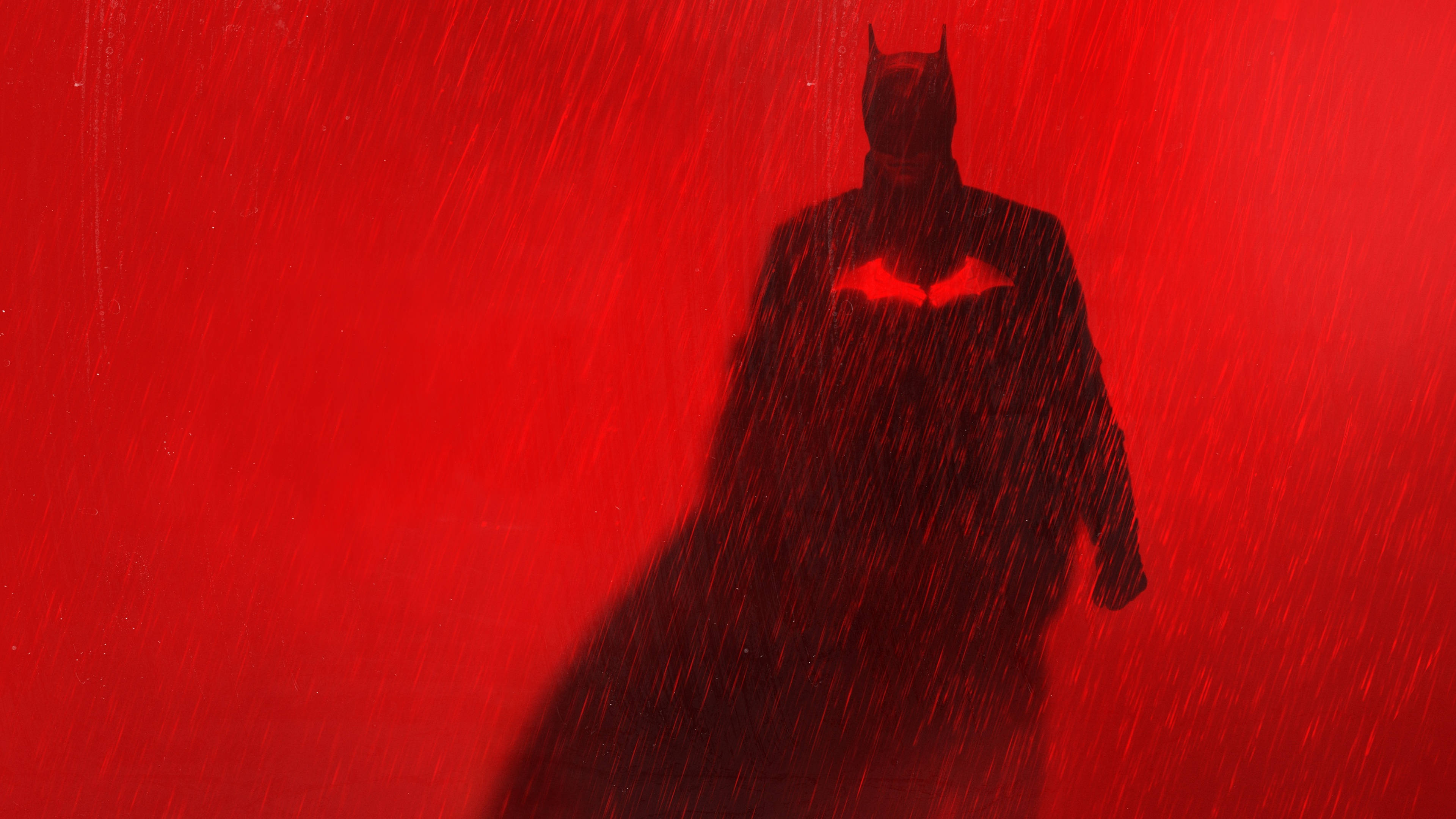 Poster Batman 4K roșu și negru Fundal